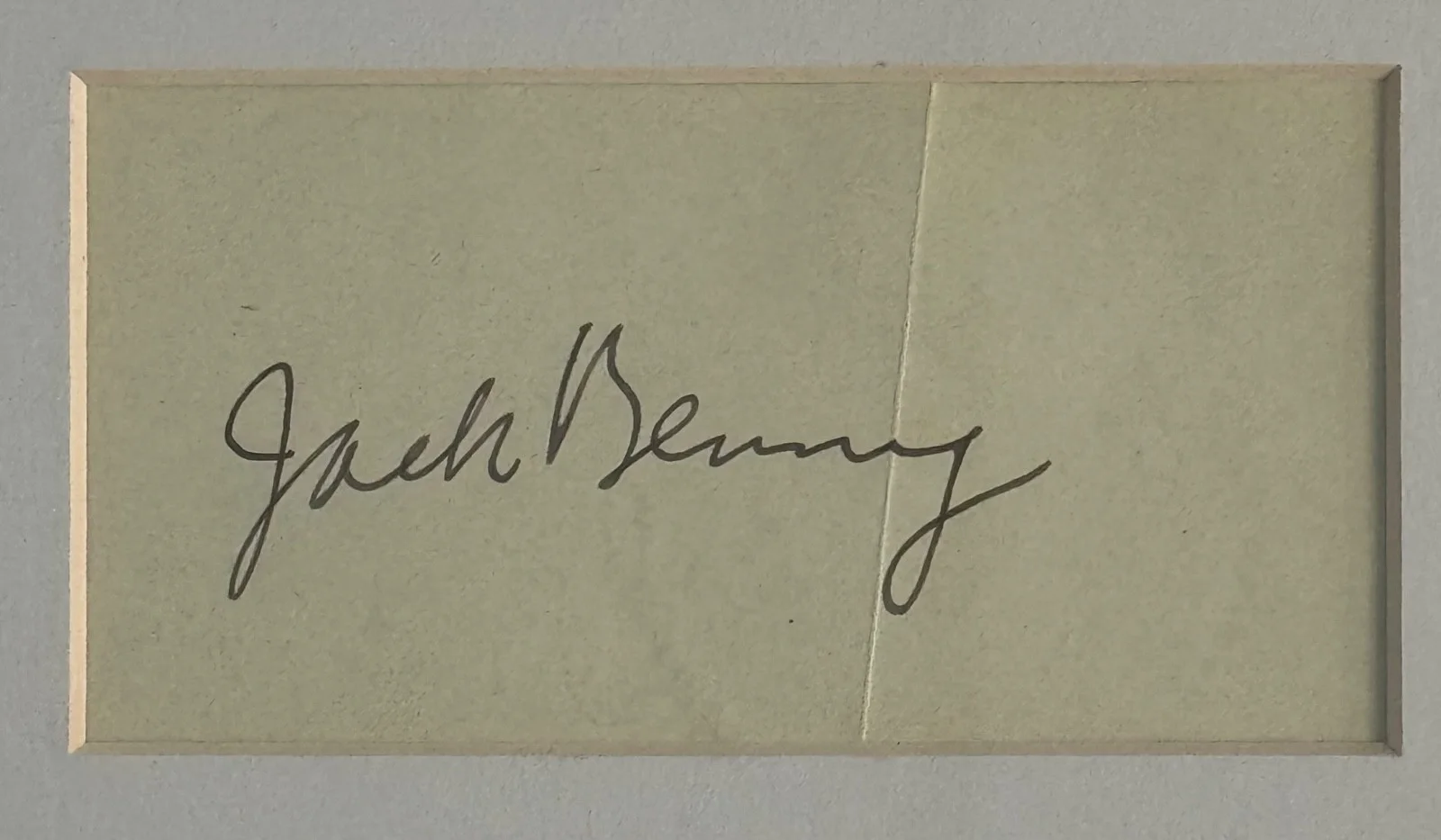 Jack Benny Photo with Autograph Card Hand Signed, image 3