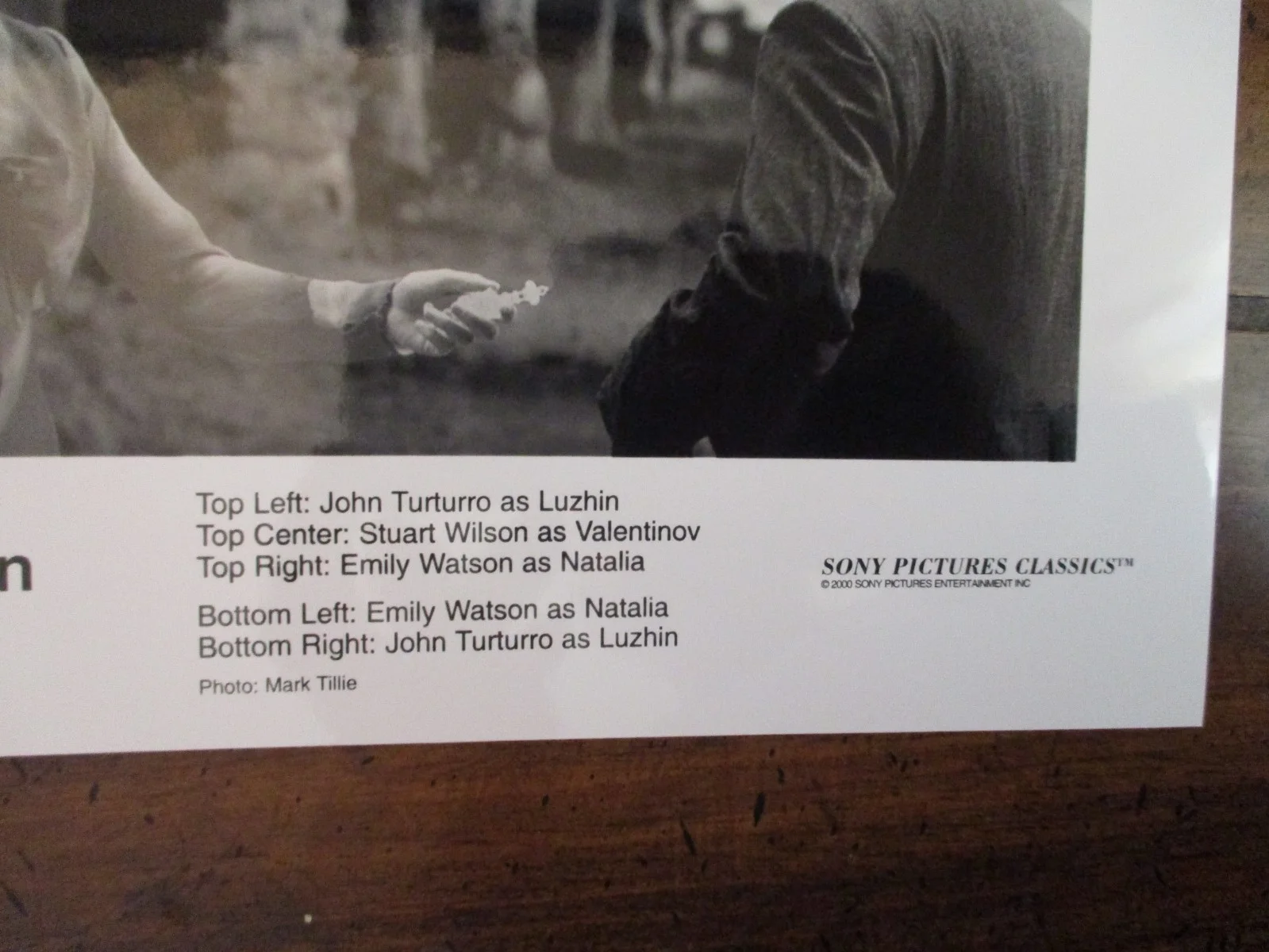 (THE LUZHIN DEFENCE)Stuart Wilson/Emily Watson/John Turturro/2001 8x10 B&W Photo, изображение 3