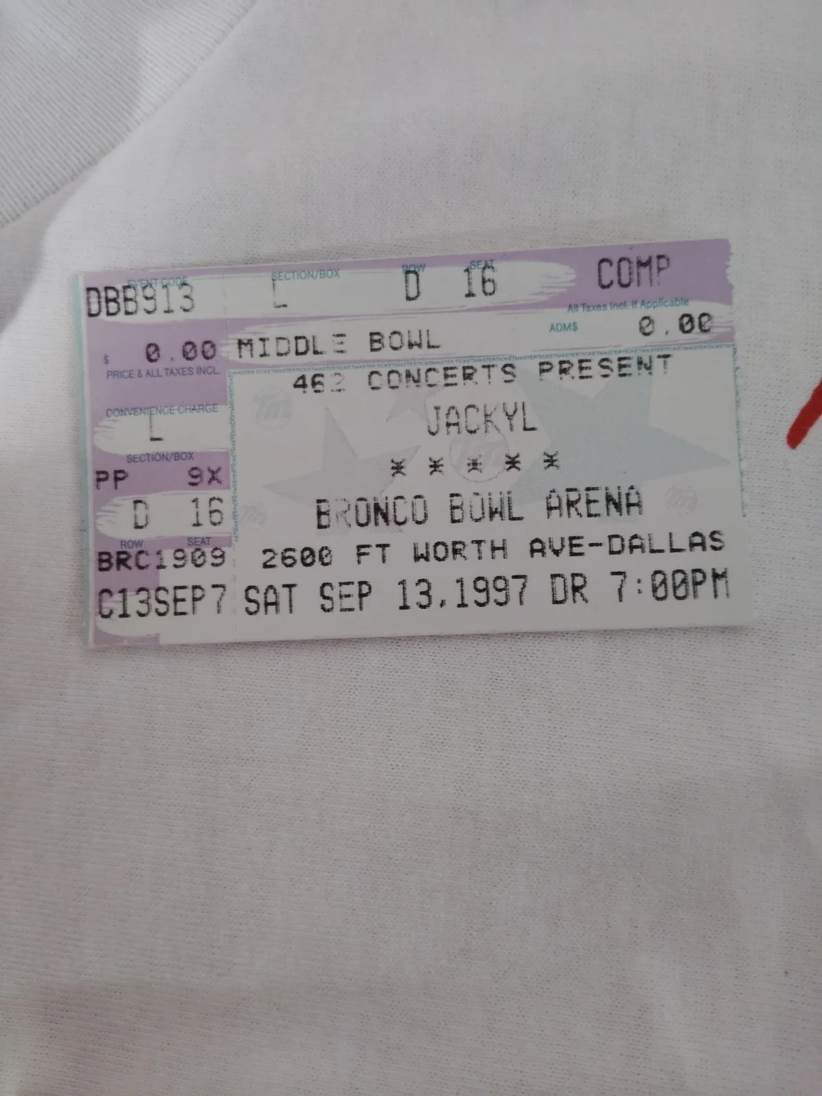 Ultra-Rare Jackal Band Signed Shirt & Concert Ticket Set, image 4
