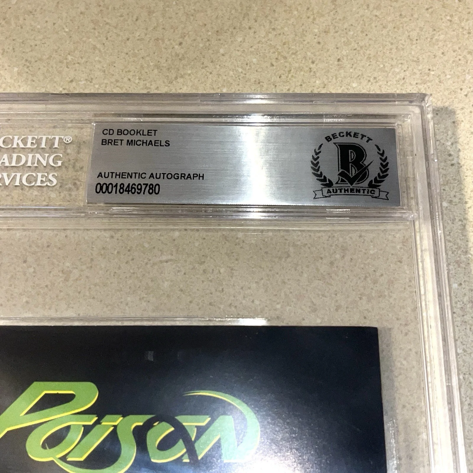 BRET MICHAELS POISON signed autographed OPEN UP AND SAY CD BOOK BECKETT SLABBED, изображение 2