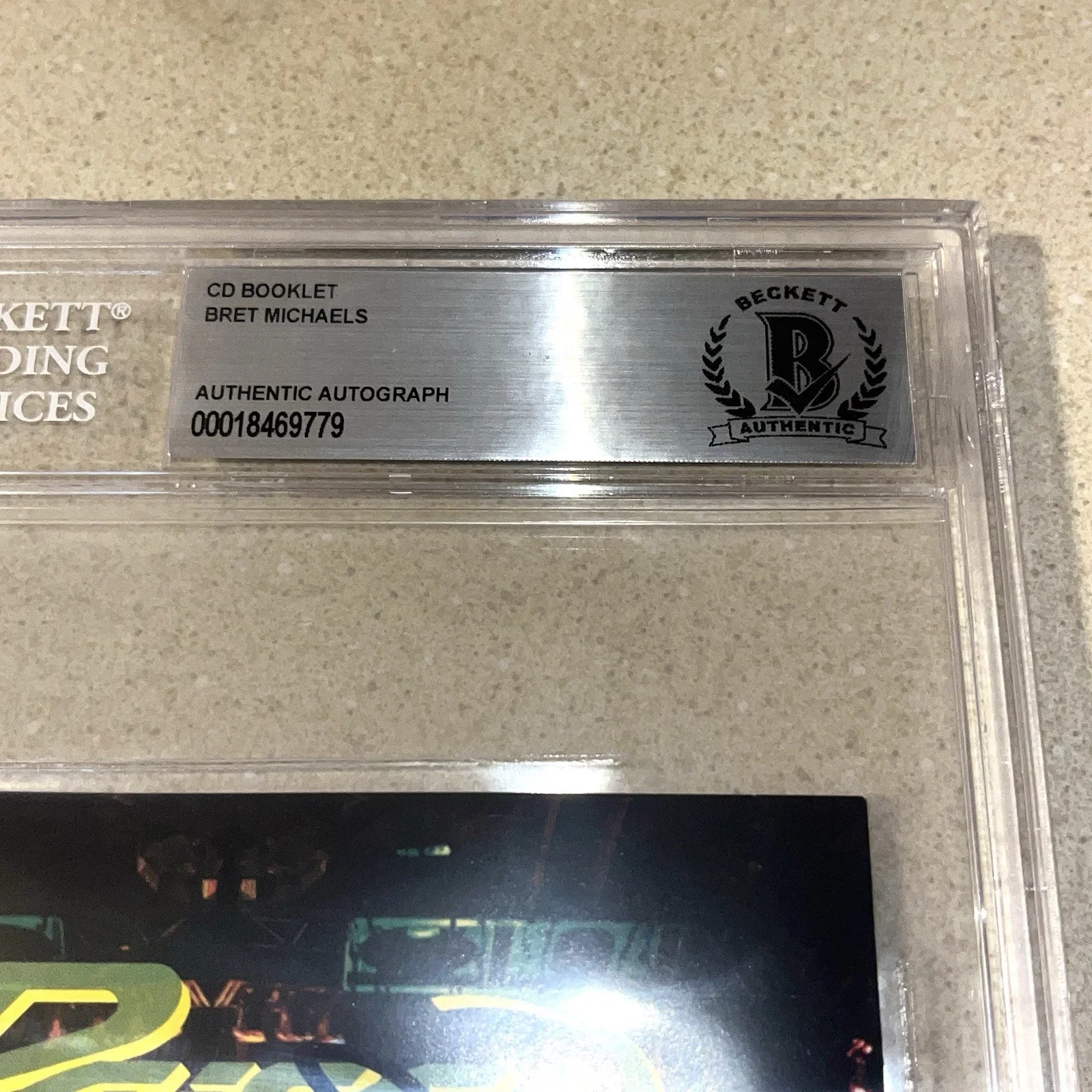 BRET MICHAELS POISON signed autographed SWALLOW THIS LIVE CD BOOKLET BAS SLABBED, image 2