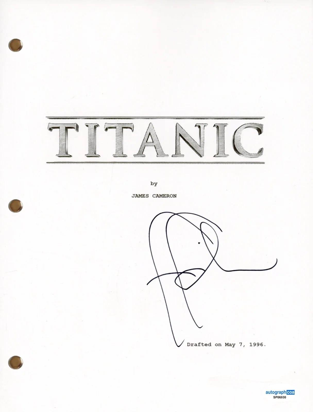 Frances Fisher — Frances Fisher Signed Autograph TITANIC Movie Script Screenplay Autograph ACOA, image 2