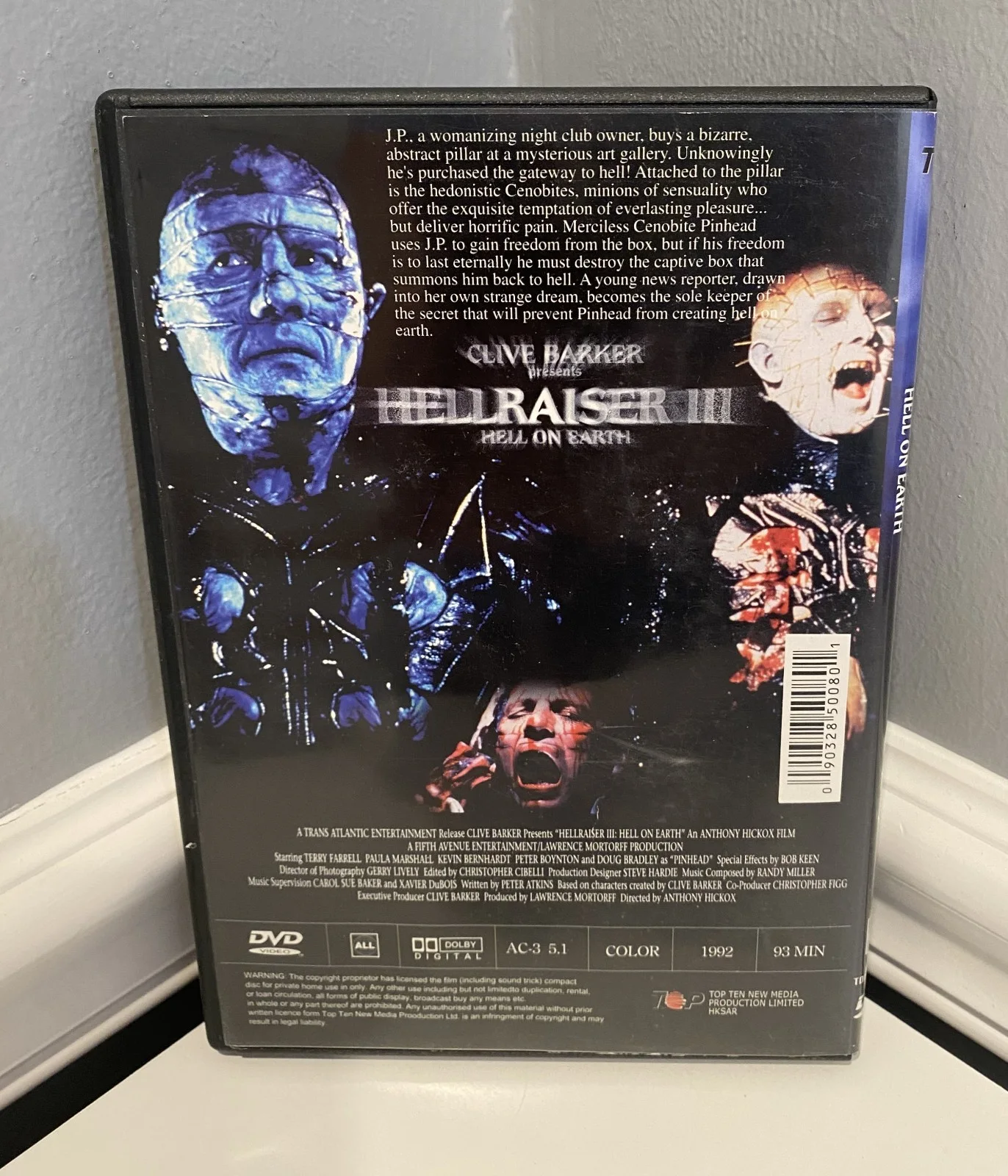 3 Actors — Hellraiser 3 DVD Autographed 3x Cenobites Pinhead Barbie CameraHead Doug Bradley, image 2