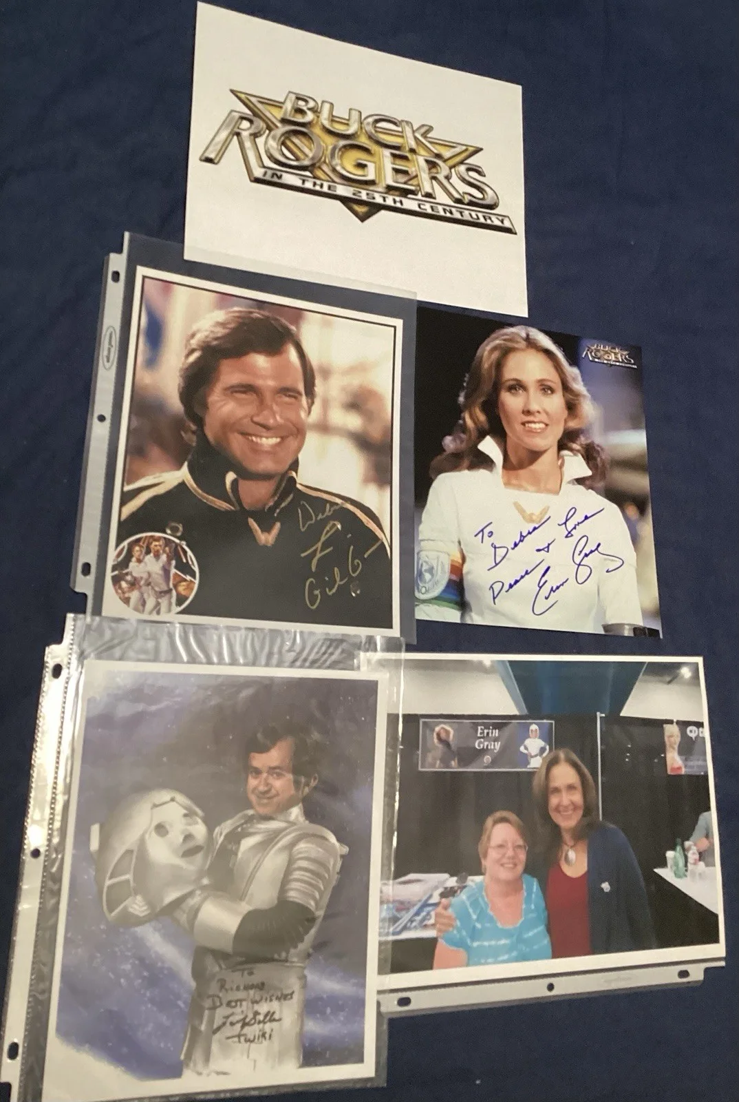 Yes — BUCK ROGERS SIGNED PHOTOS AUTOGRAPHS COMIC CON Gil Gerard Erin Gray Felix Silla, image 2