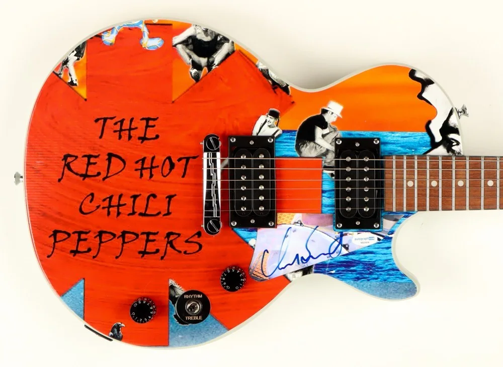 CHAD SMITH SIGNED CUSTOM ELECTRIC GUITAR RED HOT CHILI PEPPERS COA, изображение 3