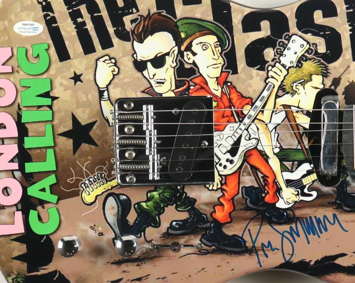 Paul Simonon The Clash Signed 39" Custom Electric Guitar COA, image 2