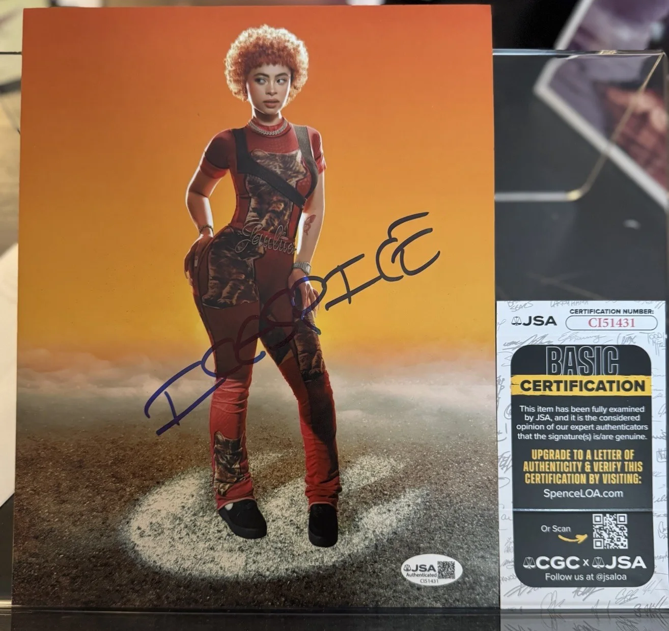 Ice Spice Signed 8x10 Photo JSA Autograph Rare, image 2