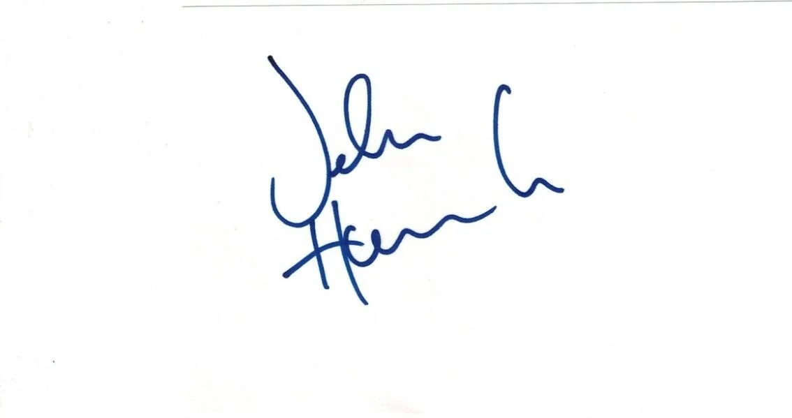 John Hannah — John Hannah Signed 4x6 Index Card- COA