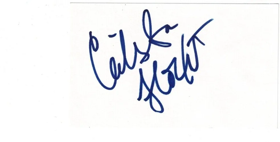 Calista Flockhart — Calista Flockhart Signed 3X5 Index Card- COA