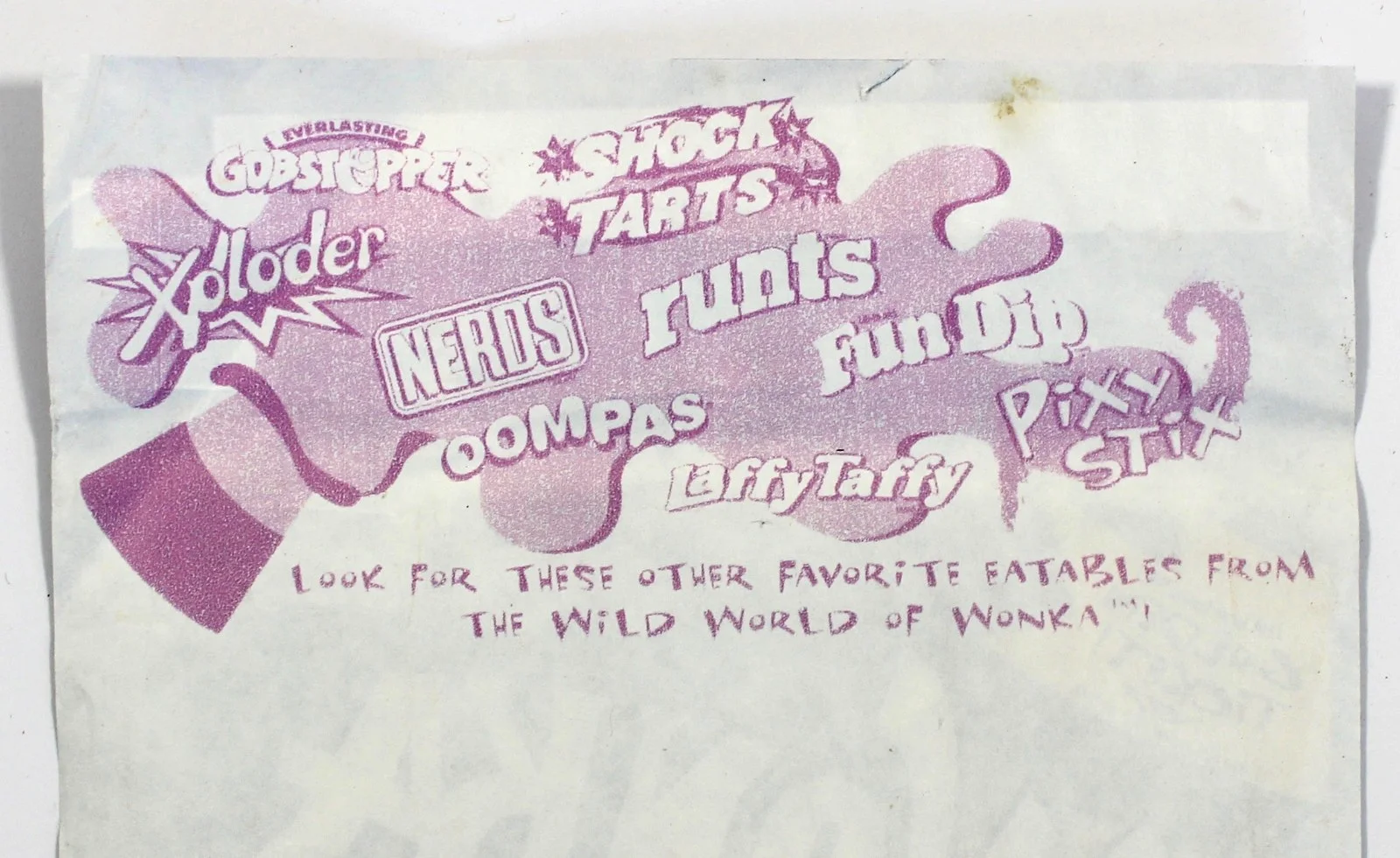 Original WILLY WONKA Chocolate Bar WRAPPER 2001 - 30th Anniversary, image 4