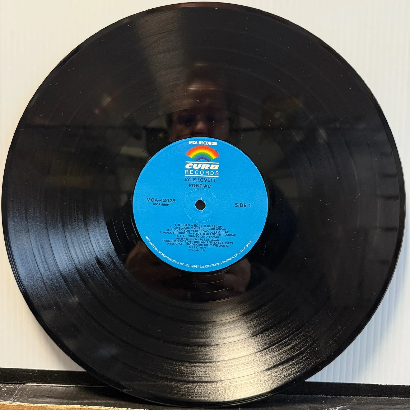 LYLE LOVETT - AUTOGRAPHED "Pontiac" vinyl album MIRO JUGUM COLLECTION MCA-42028, изображение 5