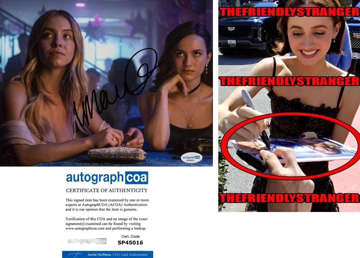 Maude Apatow — Maude Apatow signed "EUPHORIA" 8x10 Photo e EXACT PROOF Sydney Sweeney ACOA Rare