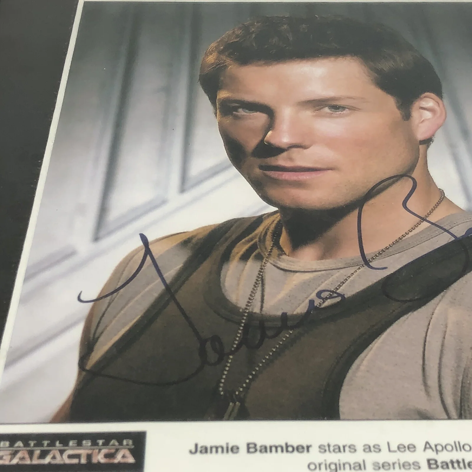 Battlestar Galactica BSG Jamie Bamber as Lee Apollo Adama Autograph Frame, изображение 2