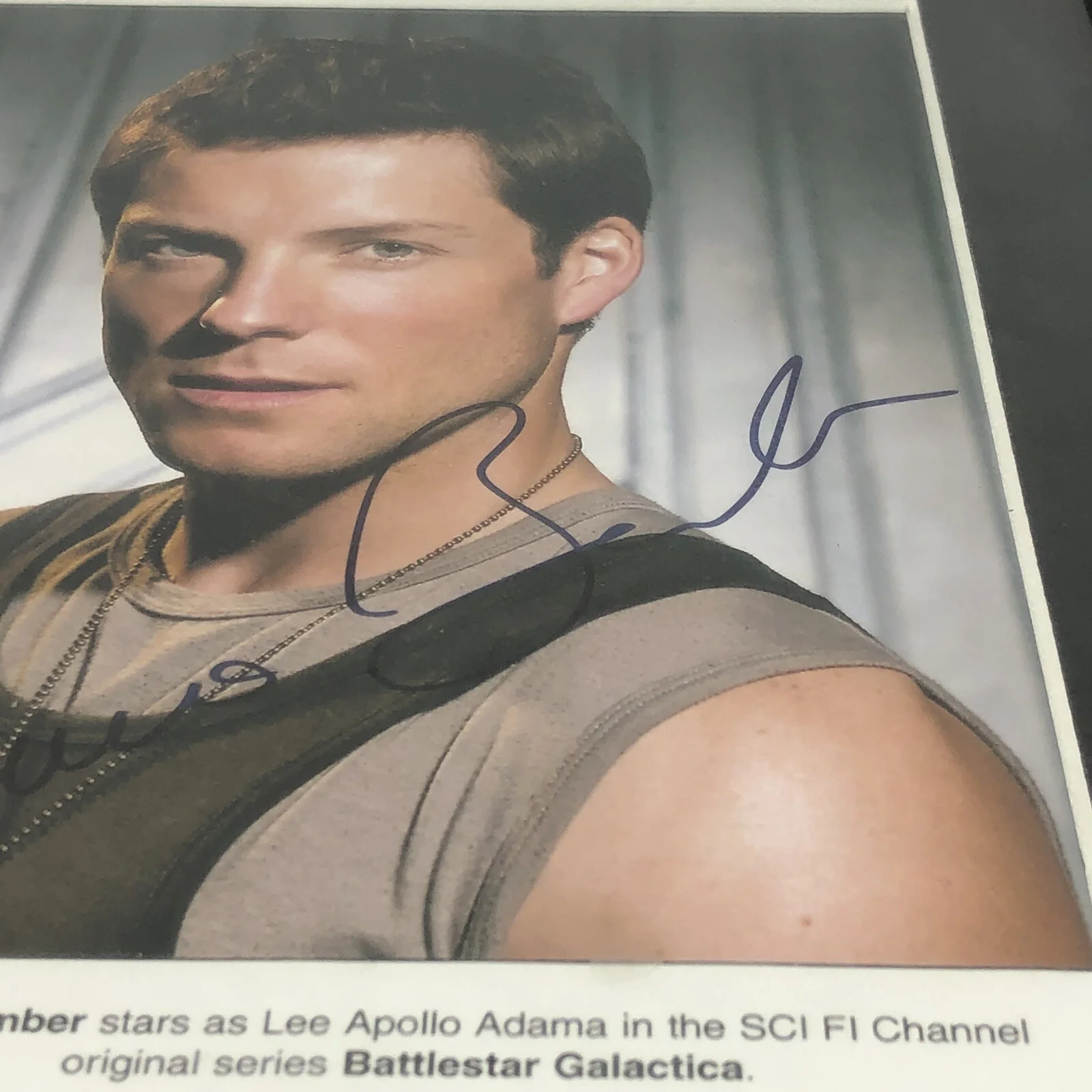 Battlestar Galactica BSG Jamie Bamber as Lee Apollo Adama Autograph Frame, изображение 3