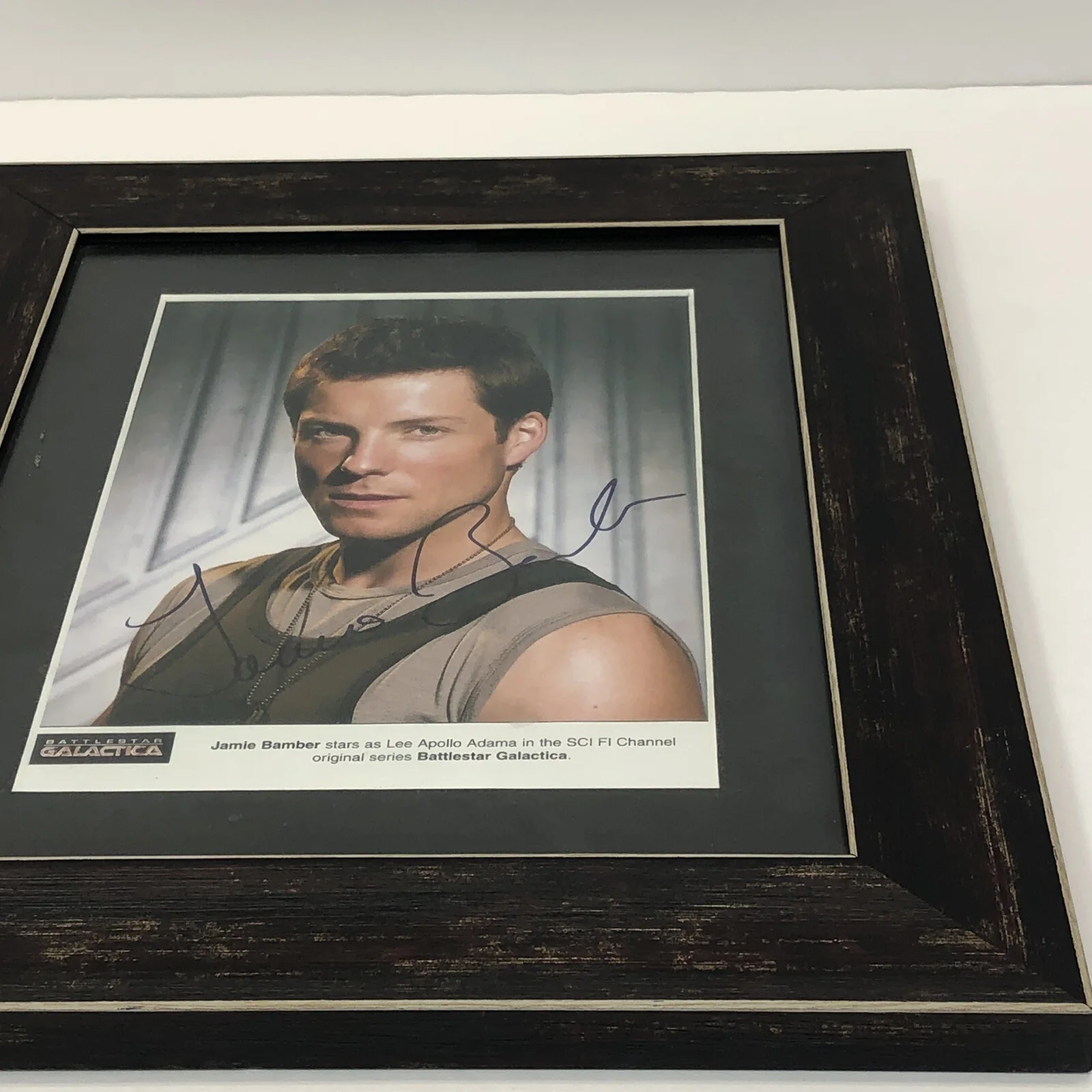 Battlestar Galactica BSG Jamie Bamber as Lee Apollo Adama Autograph Frame, изображение 4