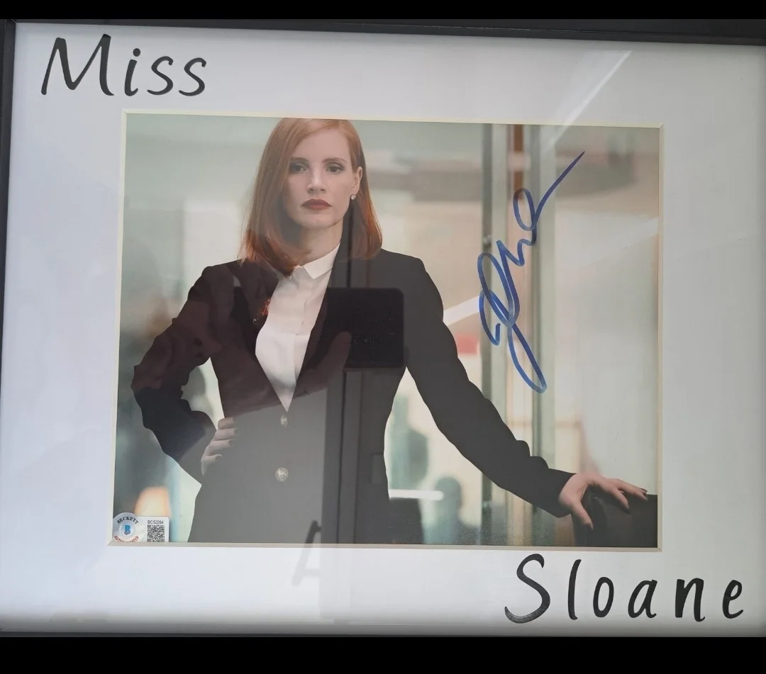 *JESSICA CHASTAIN as MISS SLOANE* Autographed/Signed Custom Framed Beckett BAS, изображение 4
