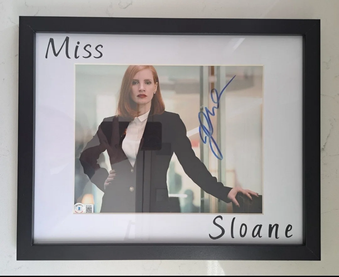 *JESSICA CHASTAIN as MISS SLOANE* Autographed/Signed Custom Framed Beckett BAS, изображение 5