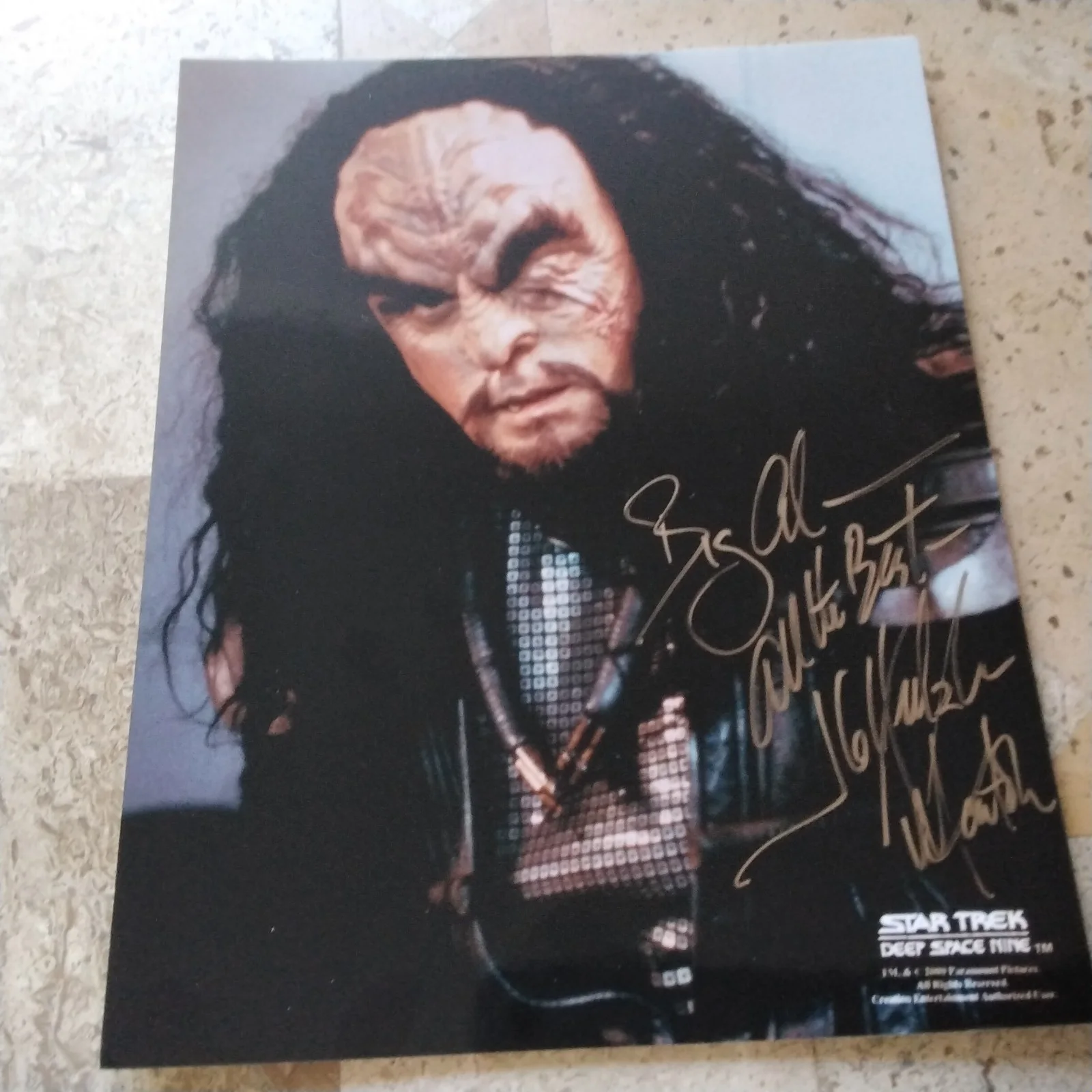 J G Hertzler SIGNED 8x10 Photo Movie TV Actor Star Trek Deep Space 9 Martok COA, изображение 2