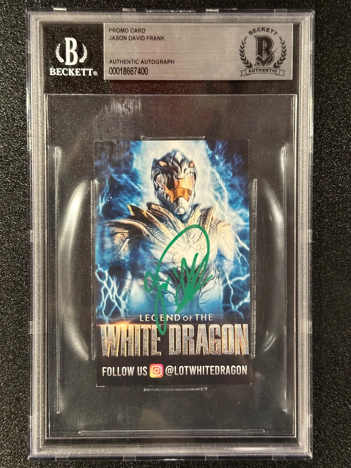 Jason David Frank — Legend of The White Dragon Card SIGNED by Jason David Frank Power Rangers MINT