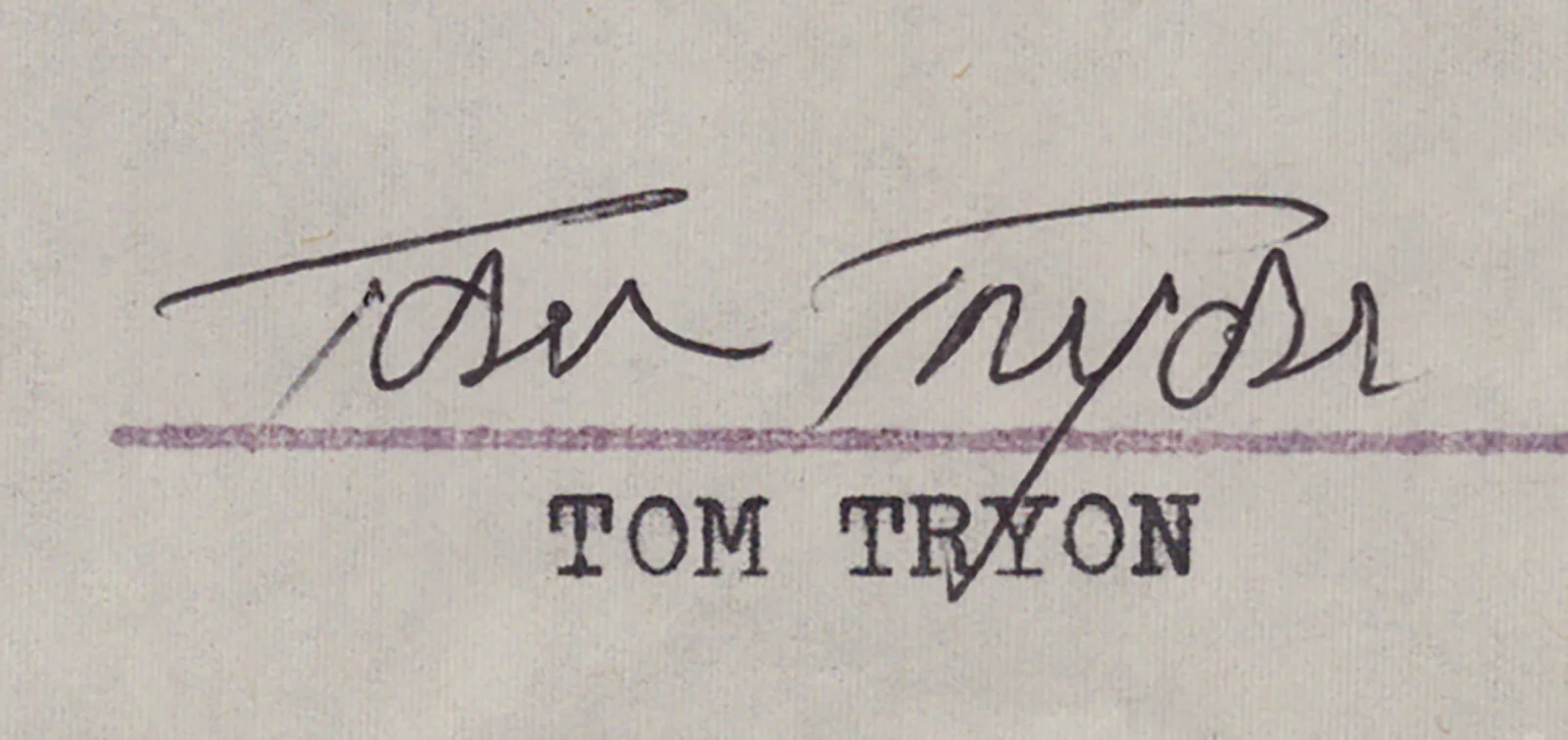 Tom Tryon — TOM TRYON - DOCUMENT SIGNED 02/27/1961, изображение 2