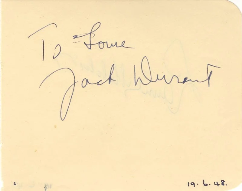 Lauritz Melchior, Jack Durant — LAURITZ MELCHIOR - AUTOGRAPH CIRCA 1948 CO-SIGNED BY: JACK DURANT, image 2