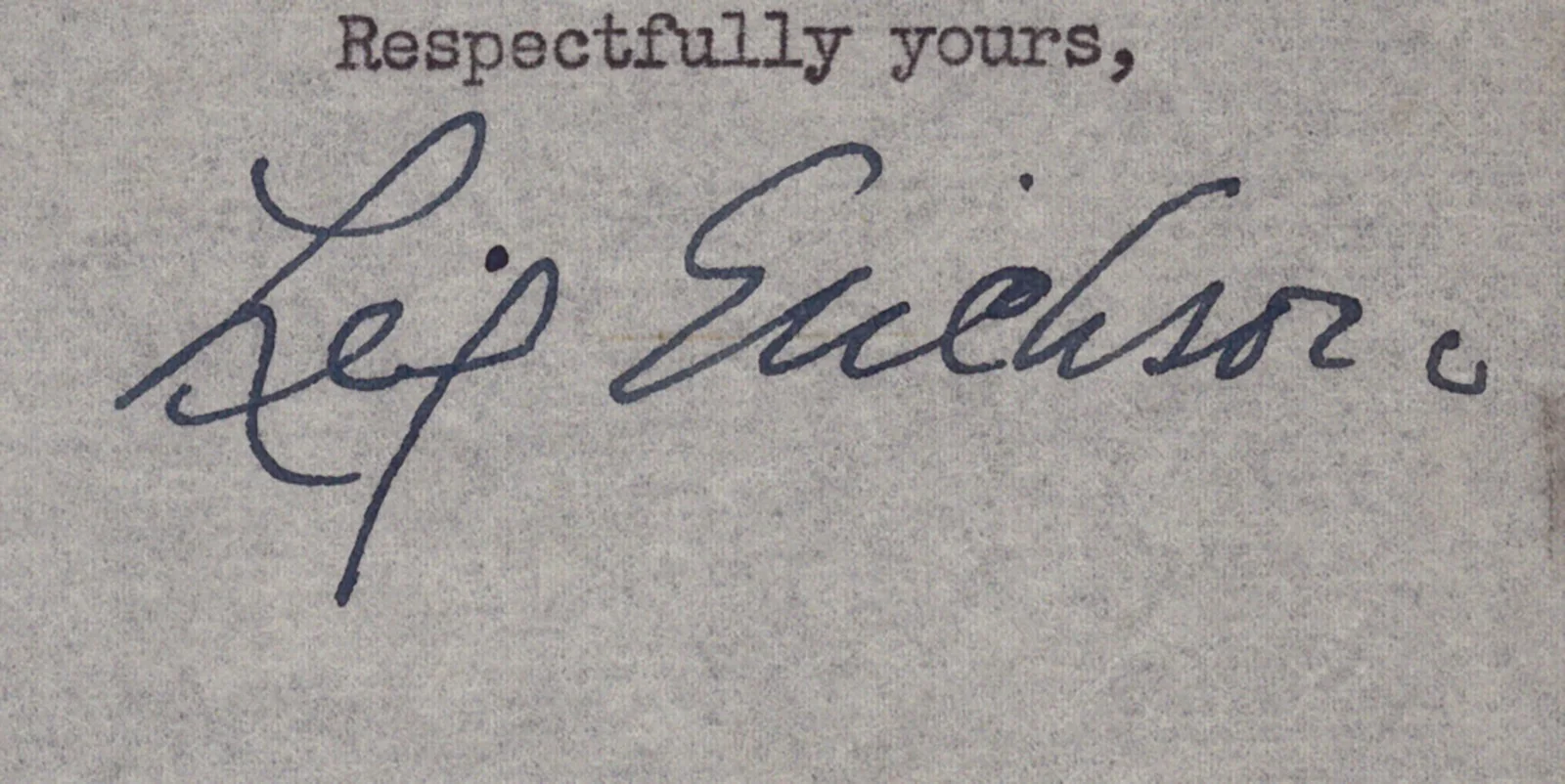 Leif Erickson — LEIF ERICKSON - TYPED LETTER SIGNED 05/12/1954, image 2