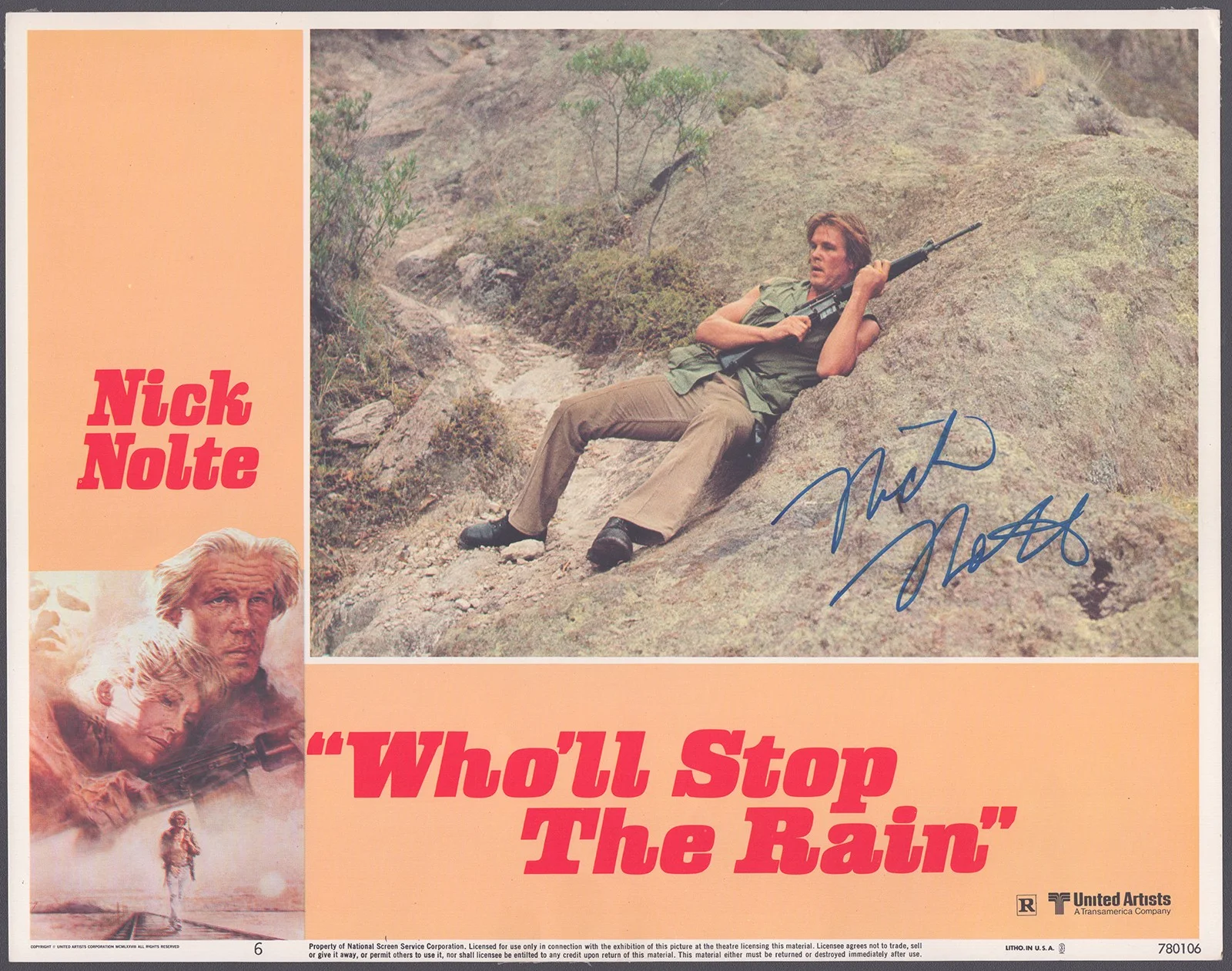 Nick Nolte — NICK NOLTE - LOBBY CARD SIGNED