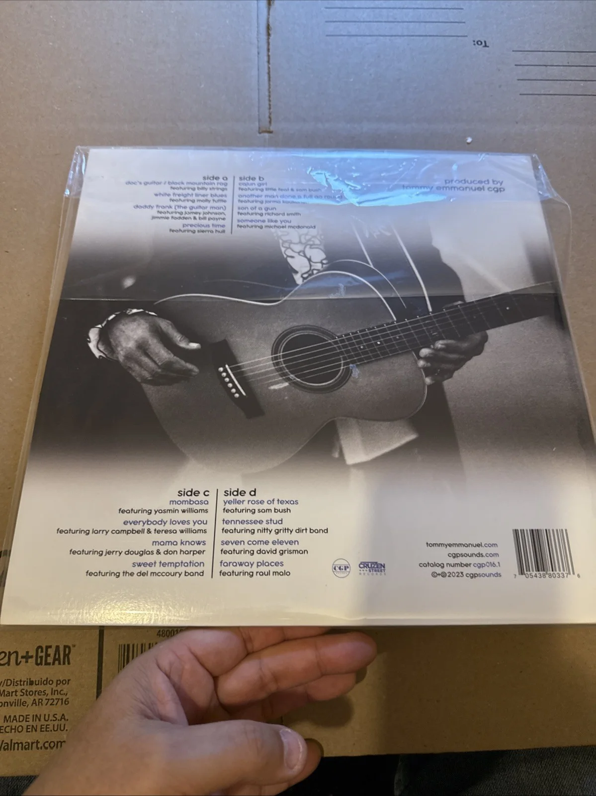 Tommy Emmanuel Signed Vinyl Autographed Accomplice Two Blue Ink CGP, image 2