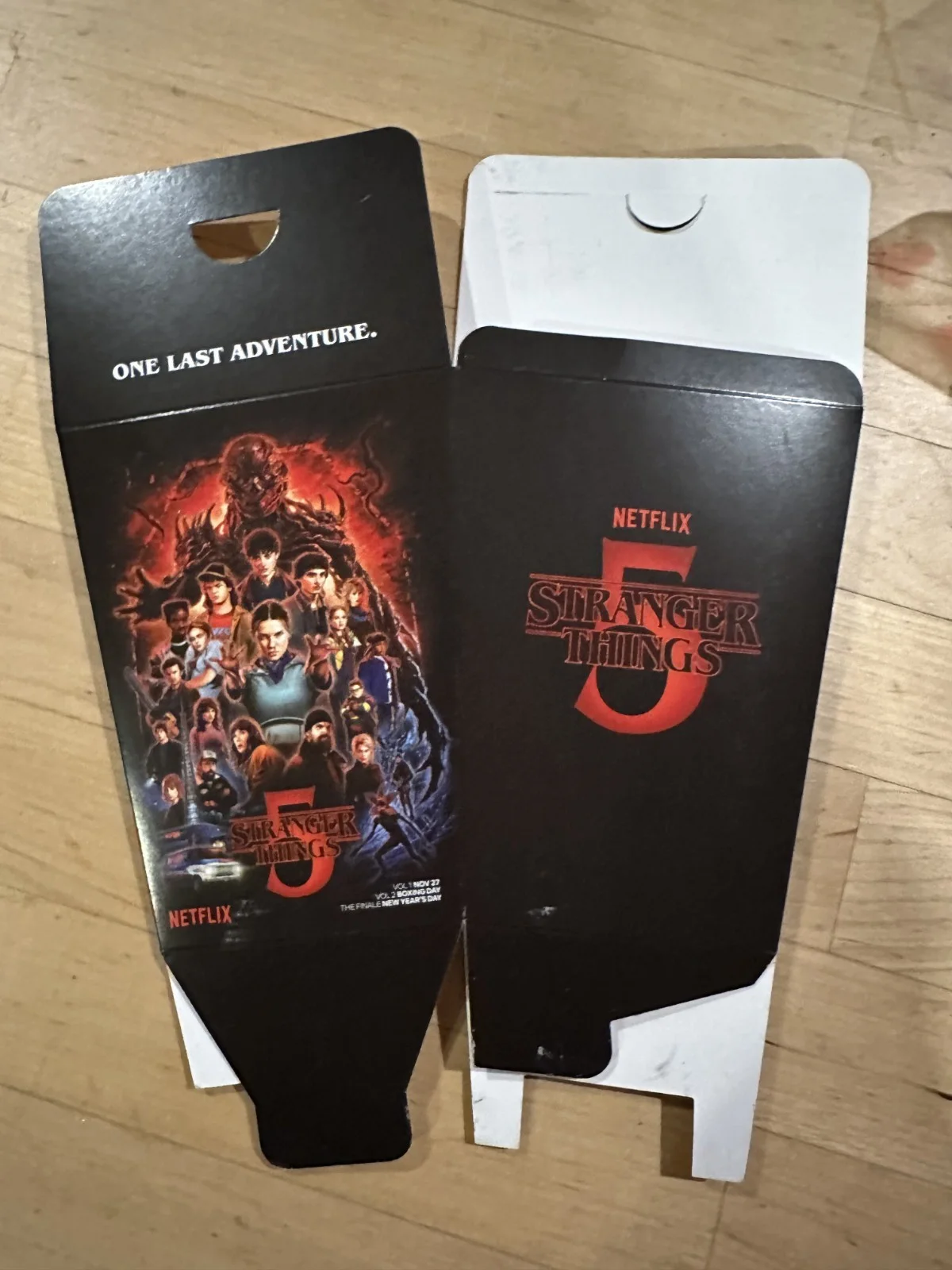 STRANGER THINGS 5 UK LONDON PREMIERE SCREENING POPCORN BOX PROMO PROMOTIONAL, image 2
