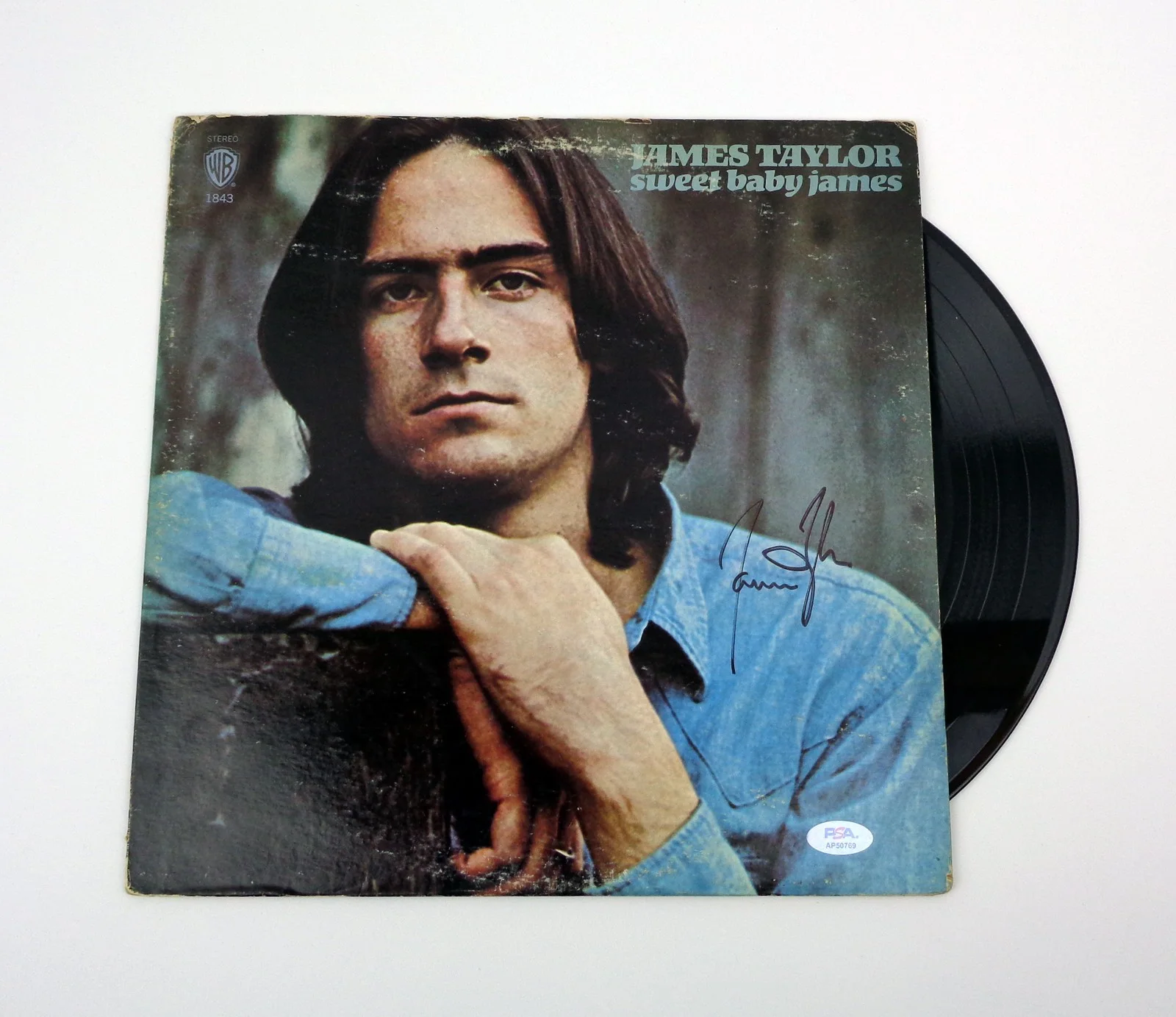 James Taylor — James Taylor JT Signed Autograph Sweet Baby James Vinyl Record Album PSA/DNA COA
