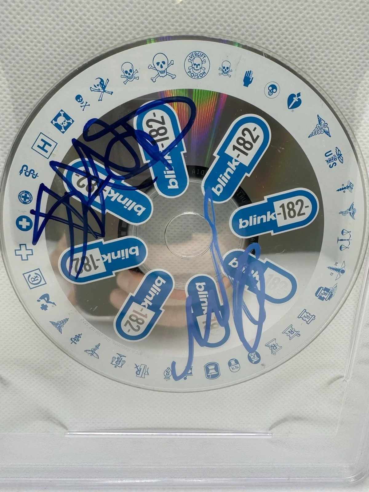 Blink 182 Travis Barker Signed Mark Hoppus Cd Enema Of The State PSA/DNA Slabbed, image 2