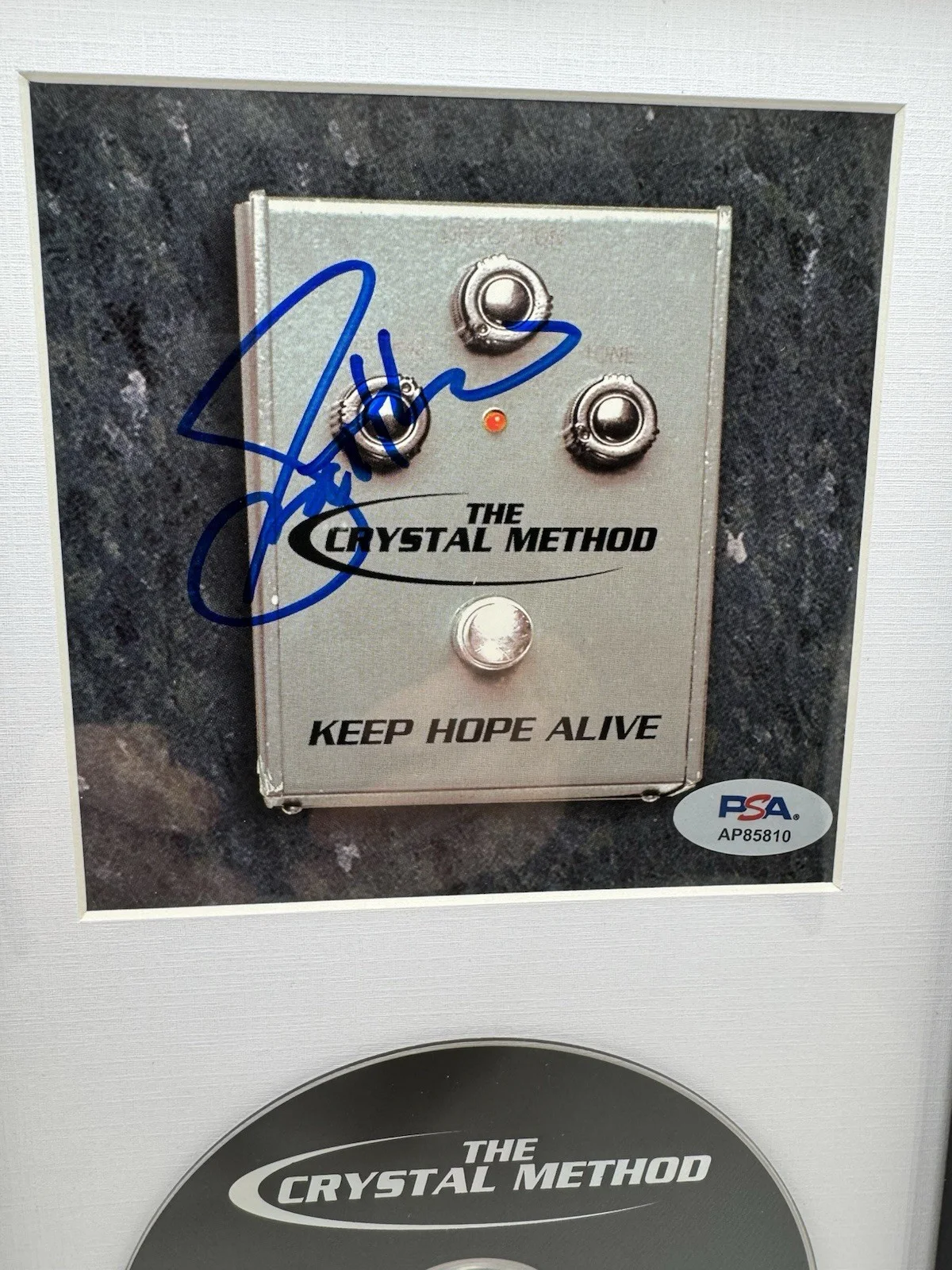 The Crystal Method Signed Scott Kirkland framed Keep Hope Alive Autograph CD PSA, image 2