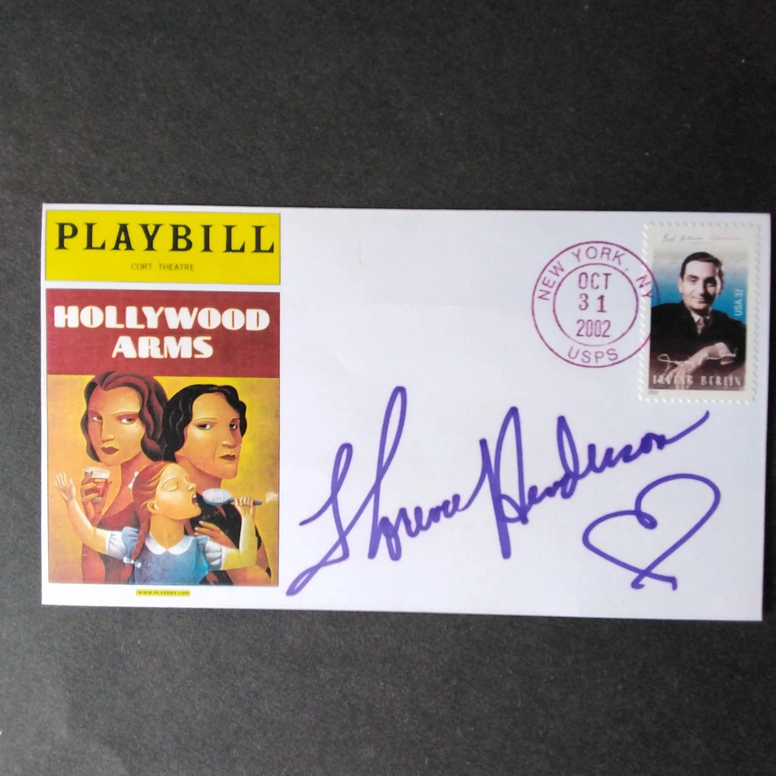 Florence Henderson SIGNED Envelope Photo 70s TV Actress Brady Brunch Love Boat, изображение 3