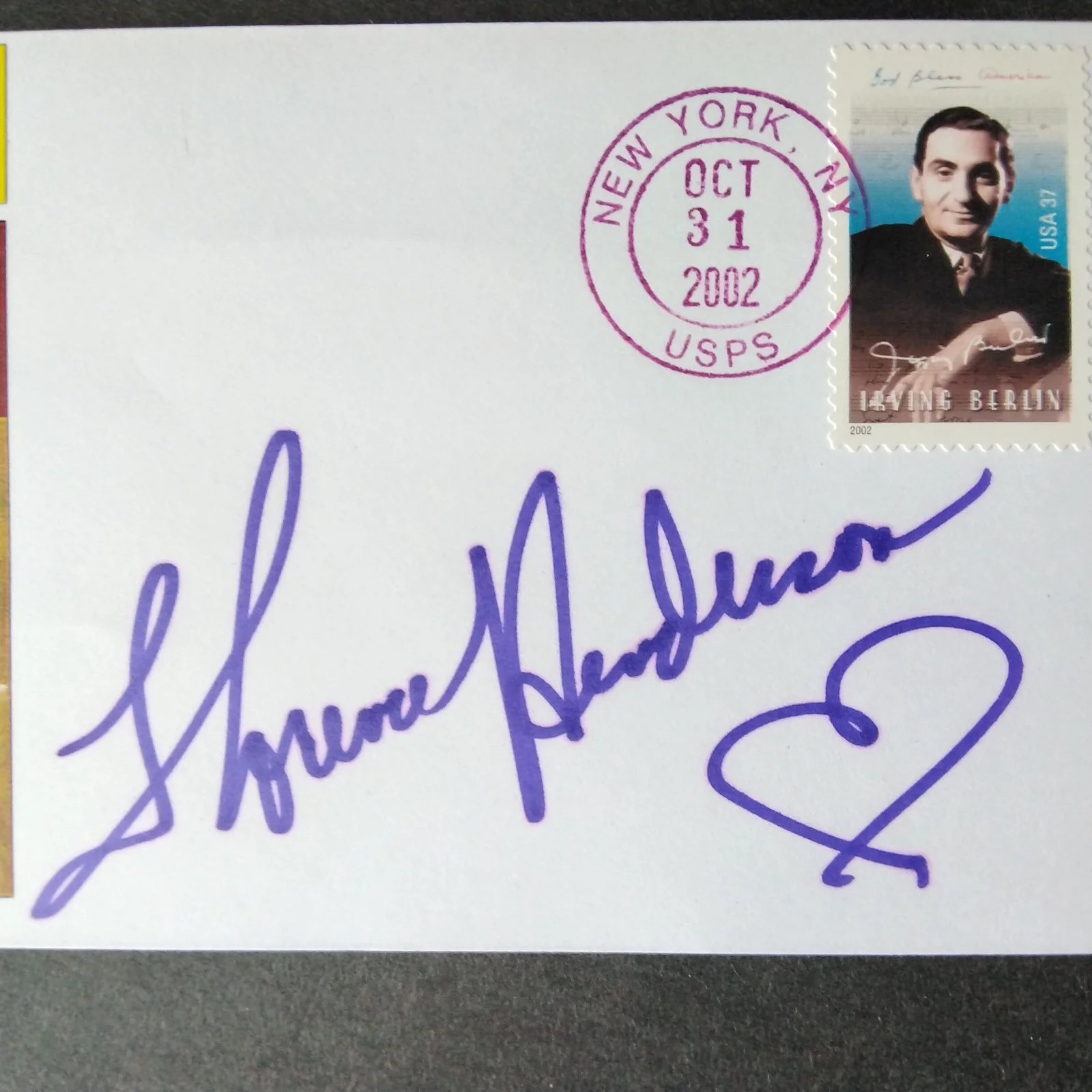 Florence Henderson SIGNED Envelope Photo 70s TV Actress Brady Brunch Love Boat, изображение 4