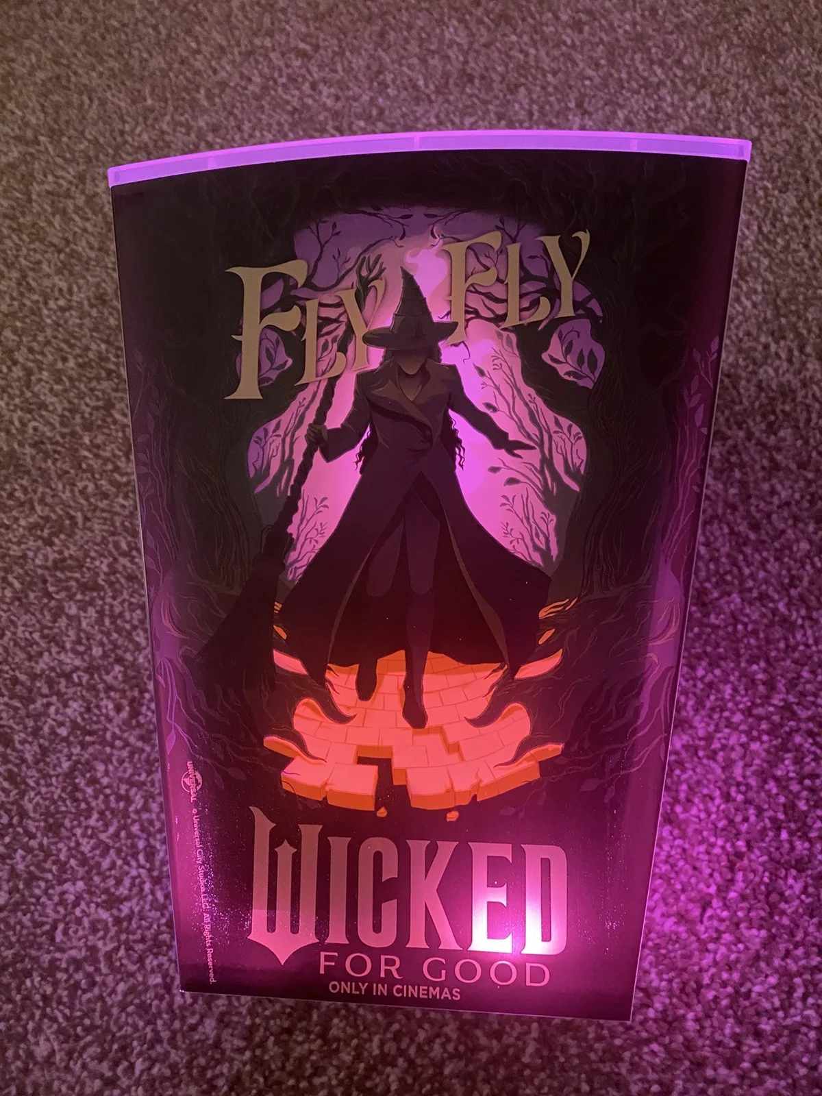 Cineworld Wicked For Good LED Light Up Limited Edition Popcorn Bucket BRAND NEW, image 5