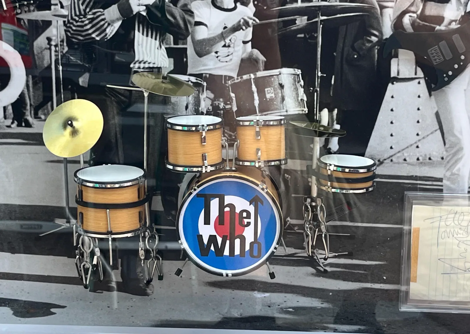 Roger Daltrey, John Entwistle, Pete Townshend — THE WHO group signed Collage Shadowbox Certified Signatures, image 5