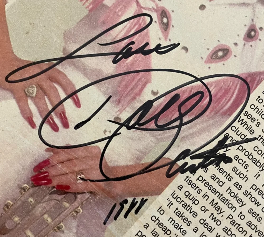 Dolly Parton Signed Autograph 5x7.5 cut TV Guide Page Country Music Hall of Fame, изображение 2
