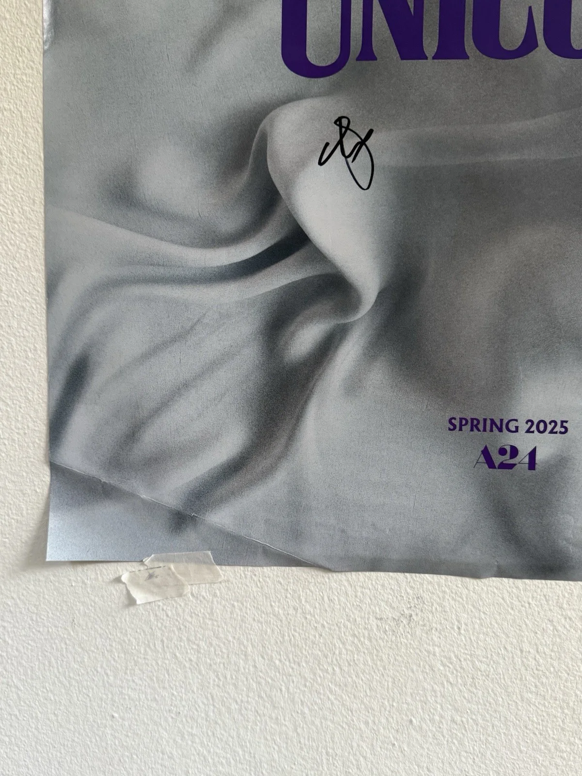 A24 Death Of A Unicorn Signed By Will Poulter Anthony Carrigan Movie Poster COA, изображение 2
