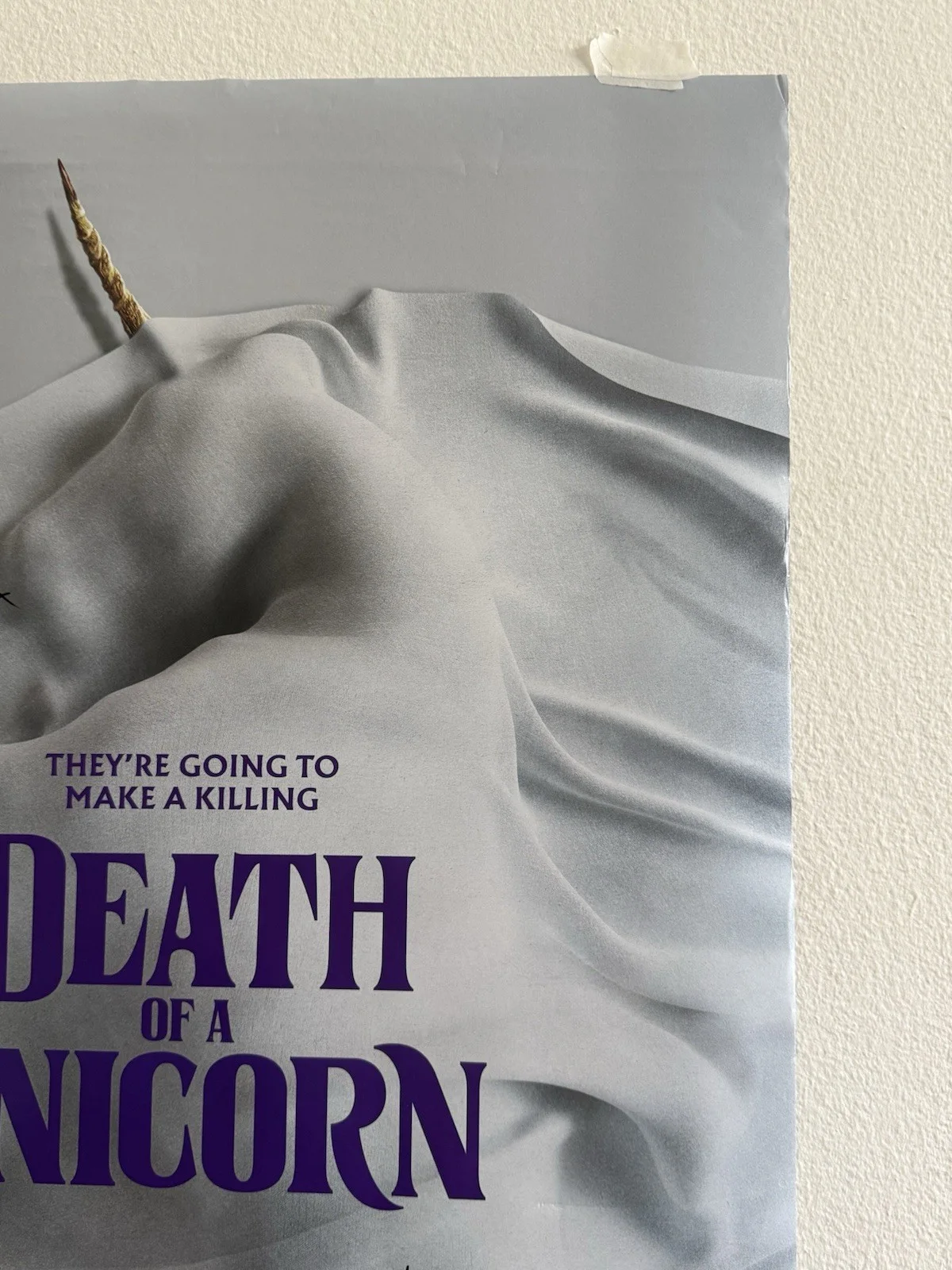 A24 Death Of A Unicorn Signed By Will Poulter Anthony Carrigan Movie Poster COA, изображение 4