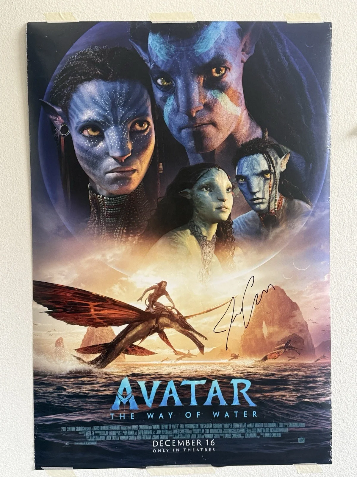 Avatar The Way Of Water Original Movie Poster Signed By James Cameron SWAU COA, изображение 2