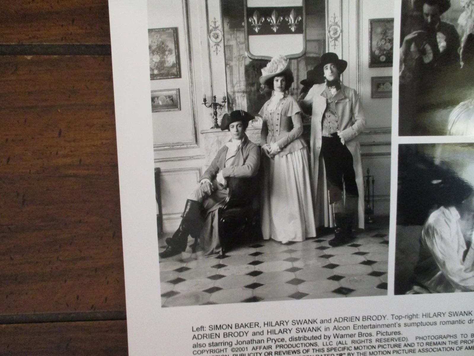 Simon Baker/Adrien Brody/Hilary Swank(THE AFFAIR OF THE NECKLACE)2001 10x8 Photo, изображение 2