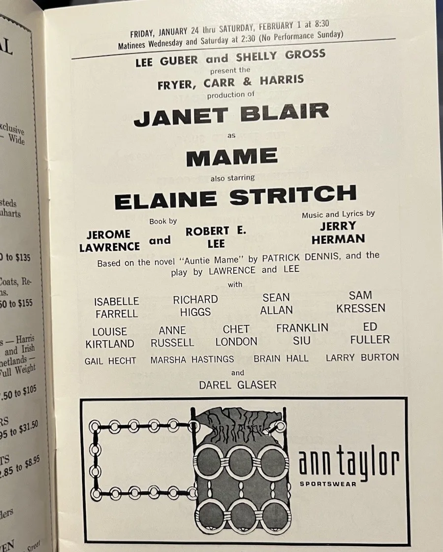 Isabelle Farrell Signed MAME Broadway Tour Playbill 1969, image 2
