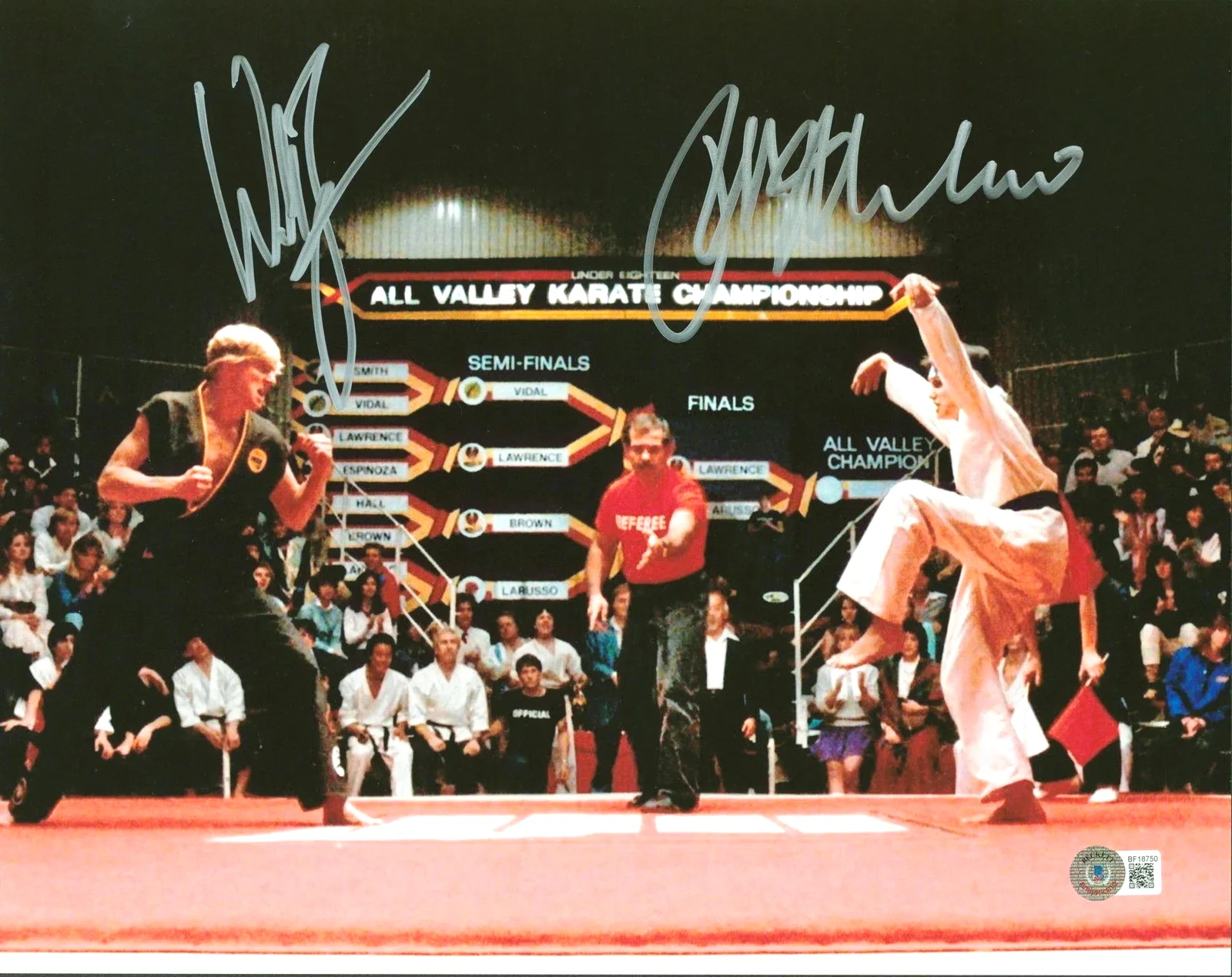 Ralph Macchio & William Zabka — Ralph Macchio & William Zabka The Karate Kid Authentic Signed 11x14 Photo BAS