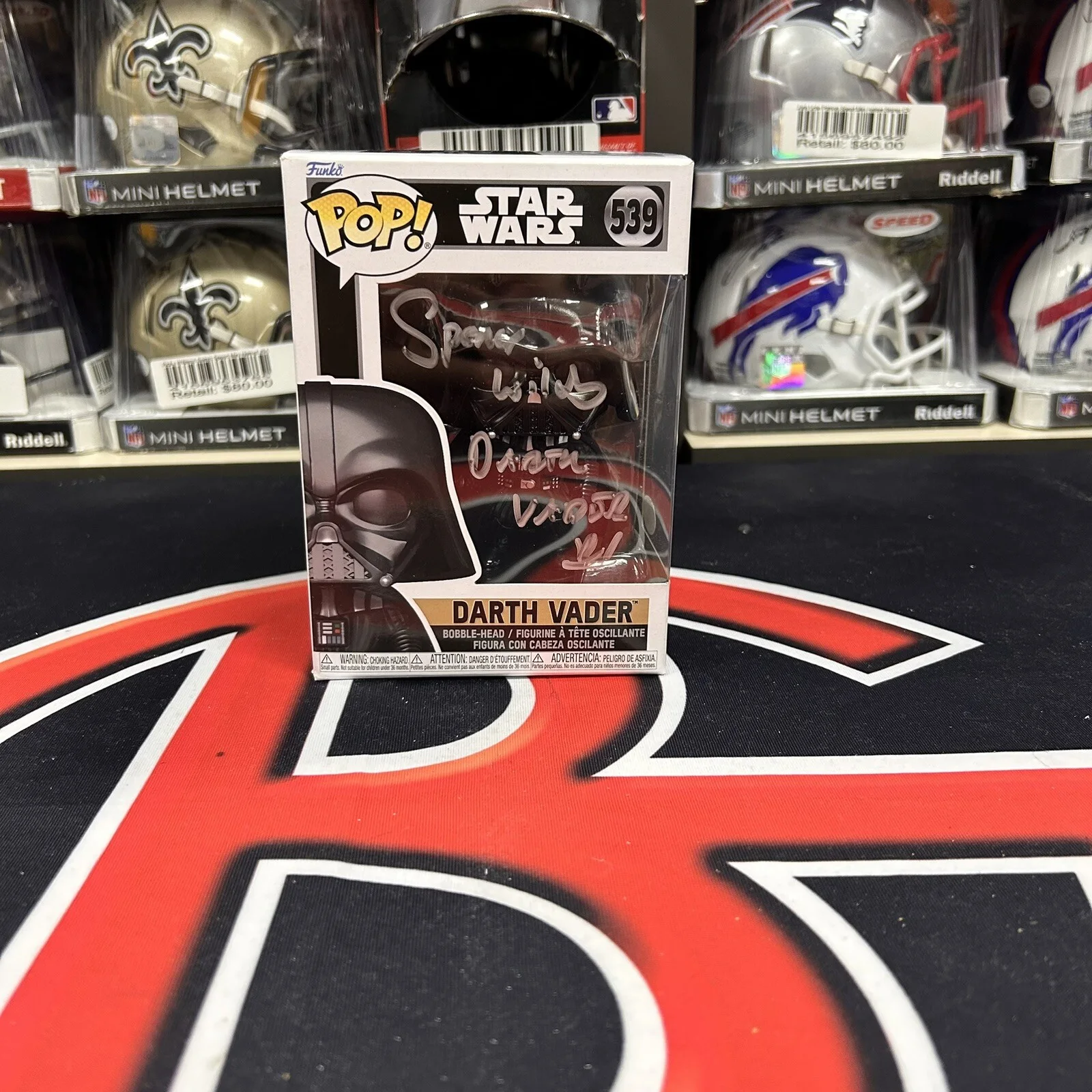 Spencer Wilding Signed Star Wars Funko Pop #539 Darth Vader JSA, image 3
