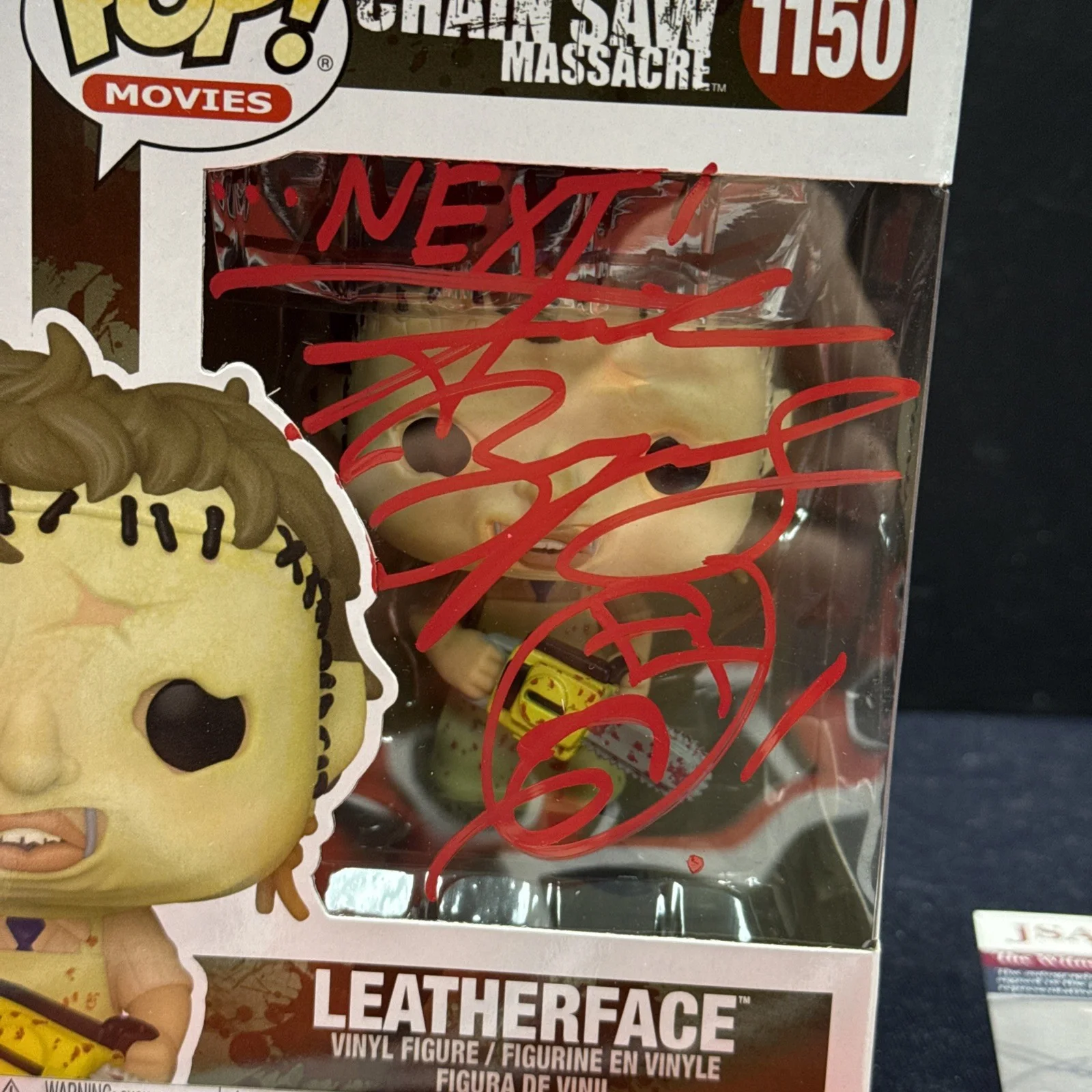 Andrew Bryniarski — Andrew Bryniarski Signed Texas Chainsaw Massacre Leatherface Funko Pop #1150 JSA, изображение 2
