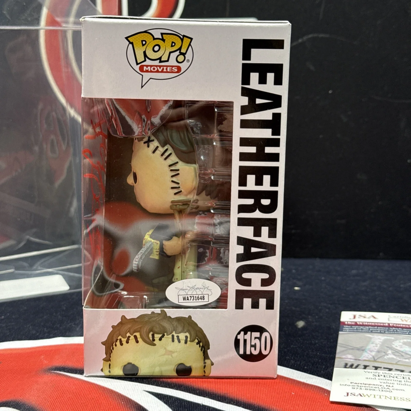 Andrew Bryniarski — Andrew Bryniarski Signed Texas Chainsaw Massacre Leatherface Funko Pop #1150 JSA, изображение 3