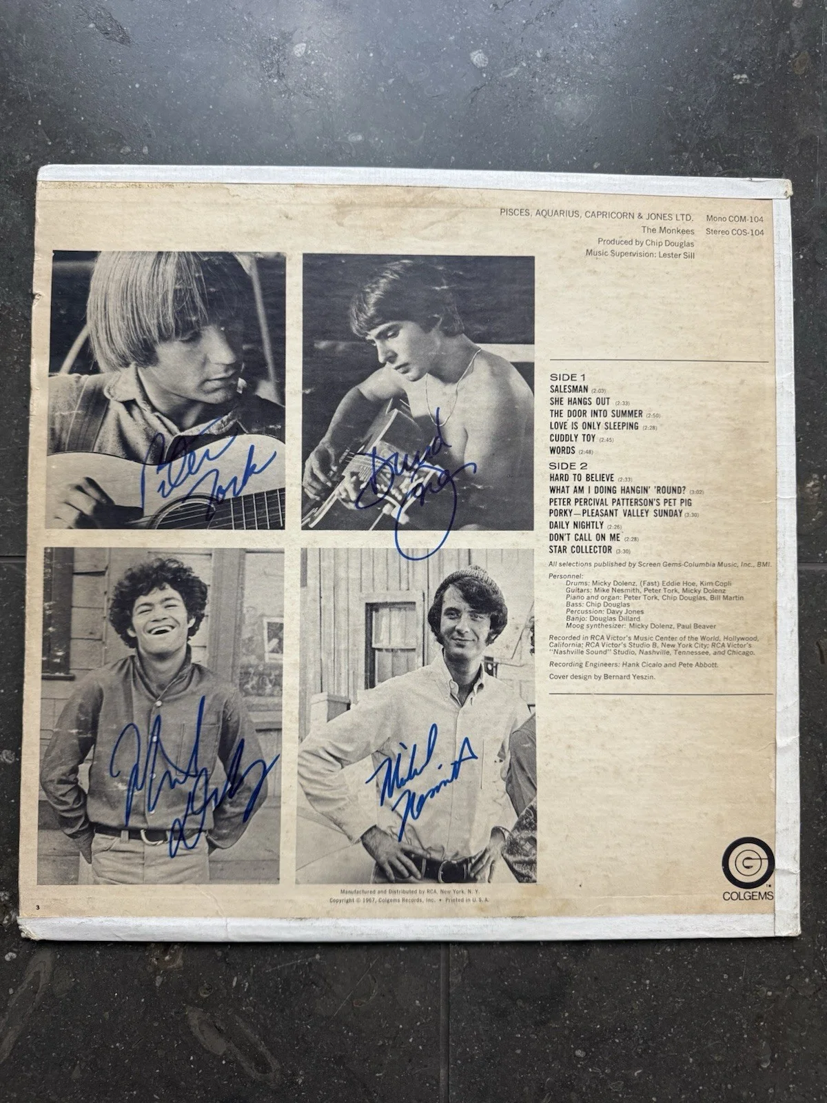 The Monkees autographed by ALL 4 Colgems record album, изображение 2