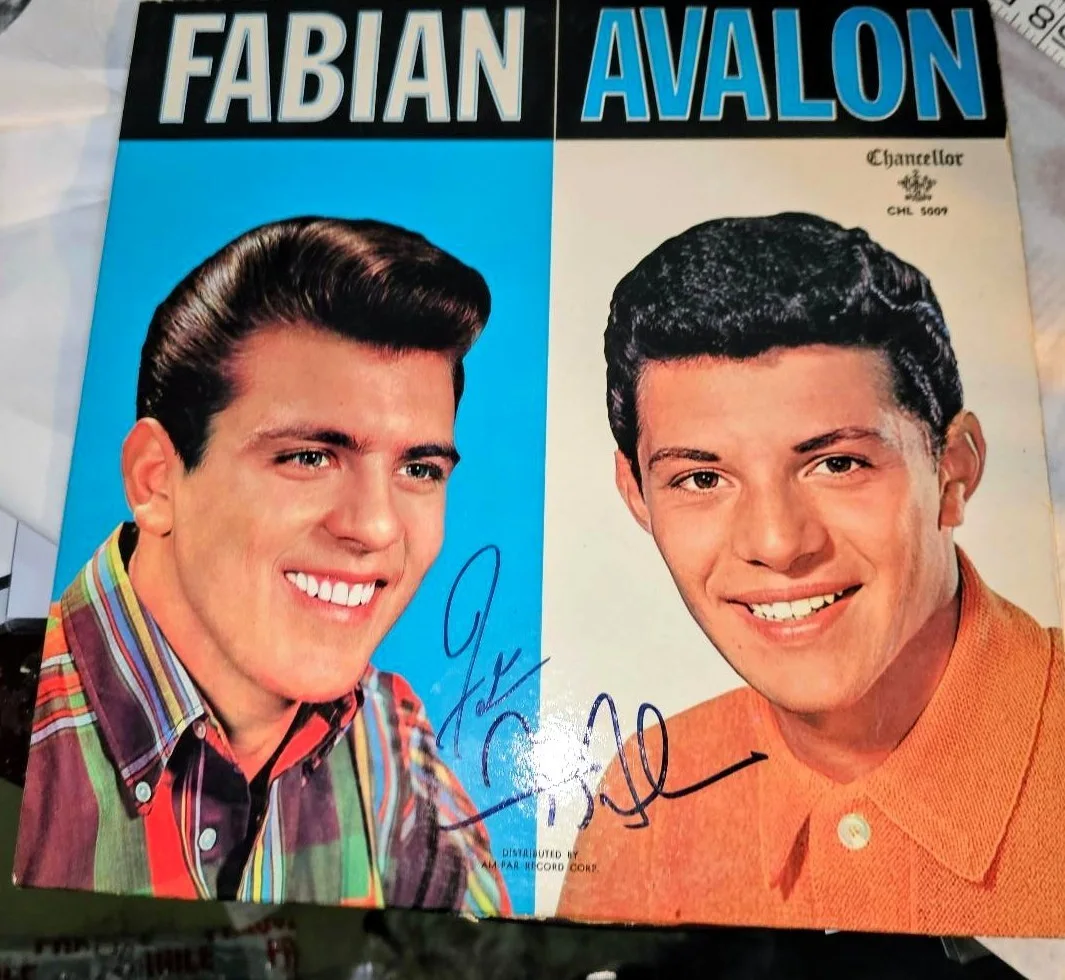 Fabian & Frankie Avalon Signed LP ... with UACC COA ..., image 3