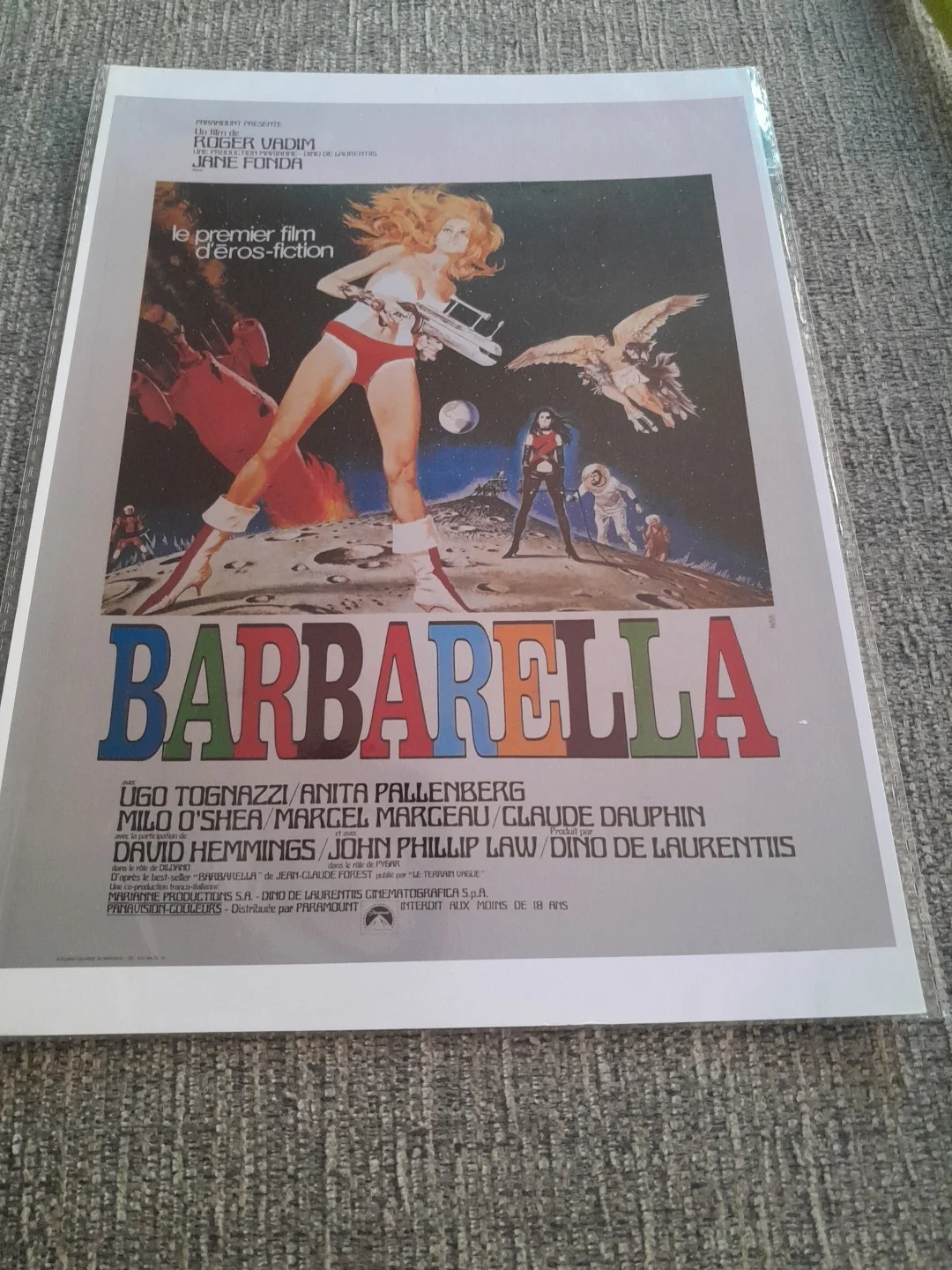 Vintage BARBARELLA Movie Poster Repro, image 4