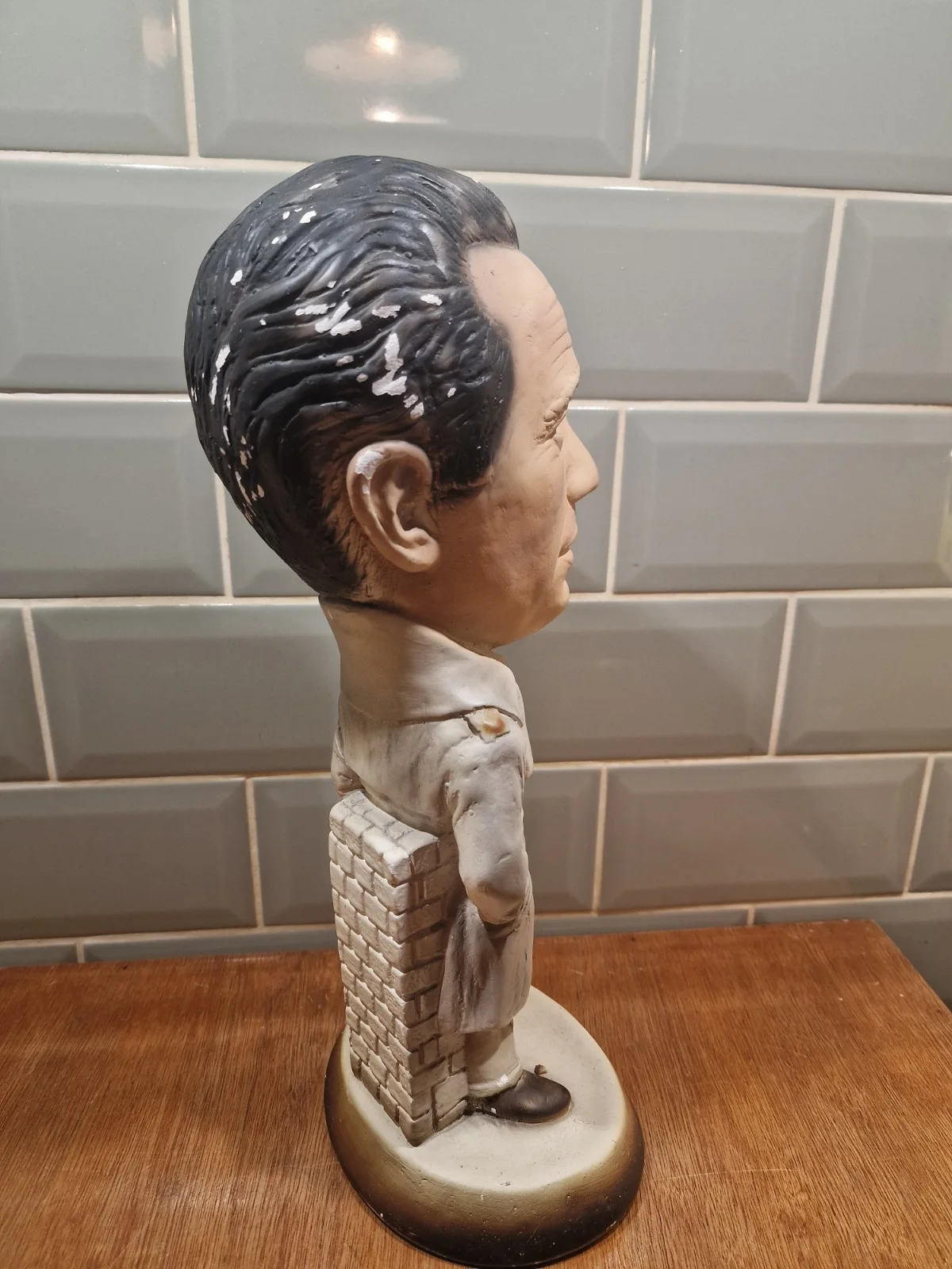 Vintage Esco (?) 'Big Head' Humphrey Bogart Chalkware Statue Figurine 1970's, изображение 3